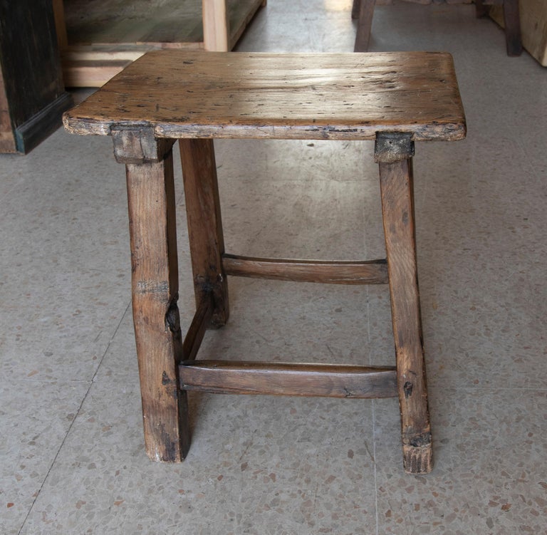 Spanish Pine Side Table For Sale at 1stDibs