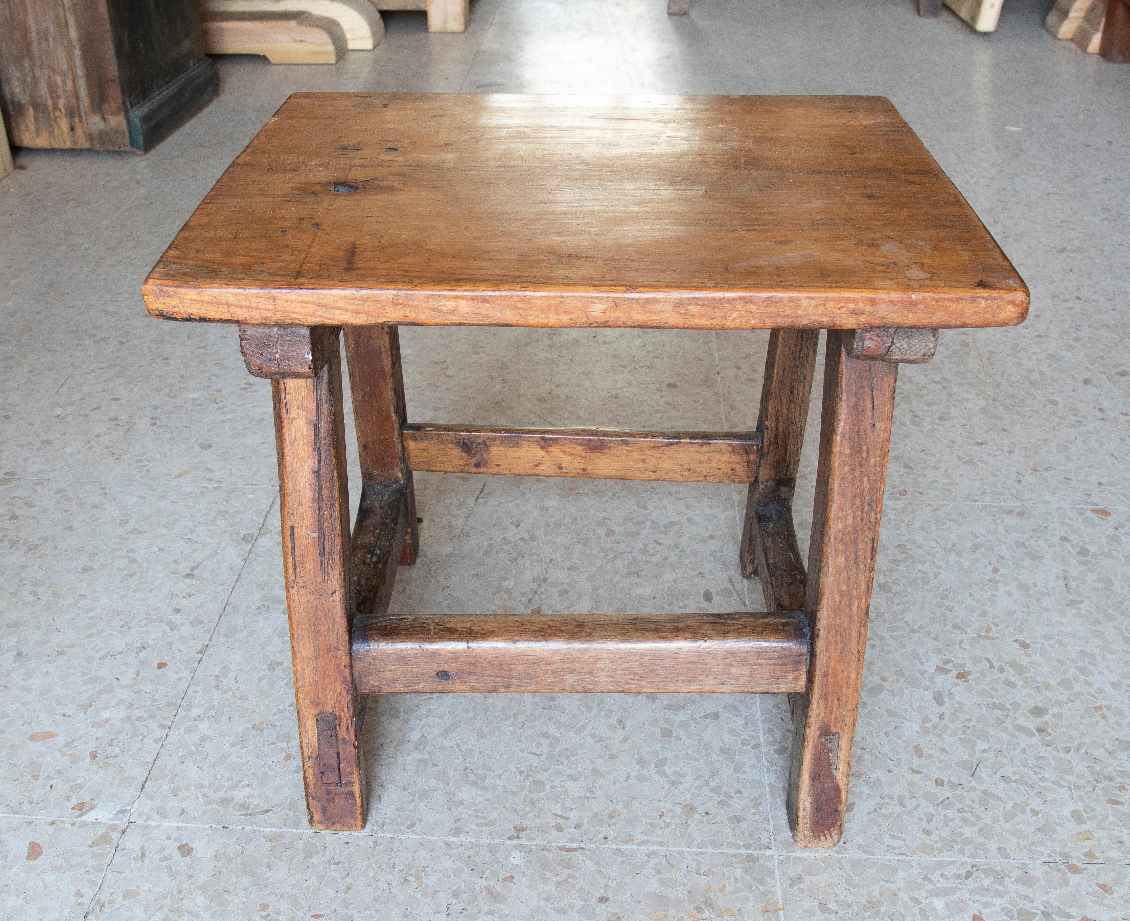 Spanish Pine Side Table For Sale 2
