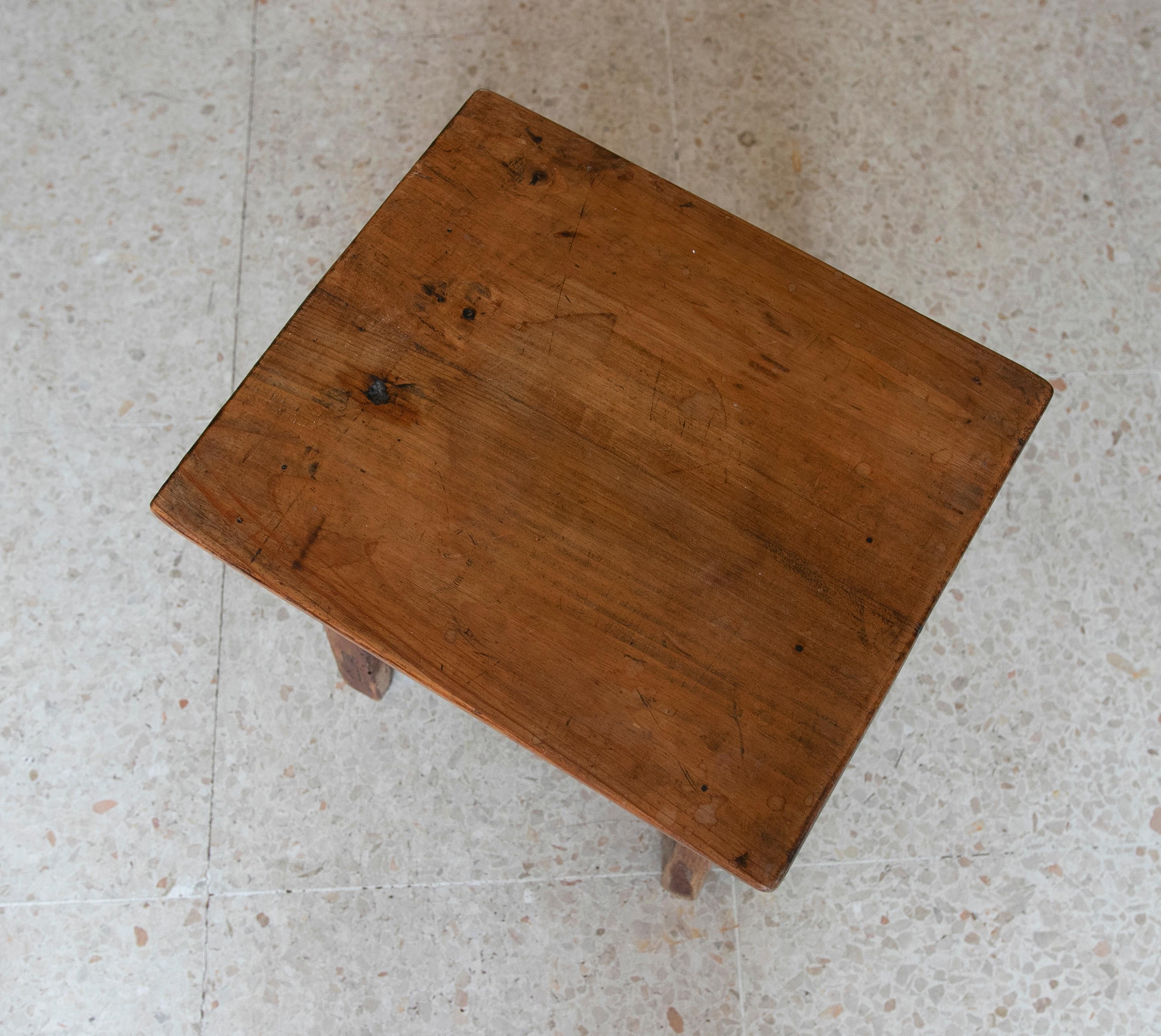 Spanish Pine Side Table For Sale 4