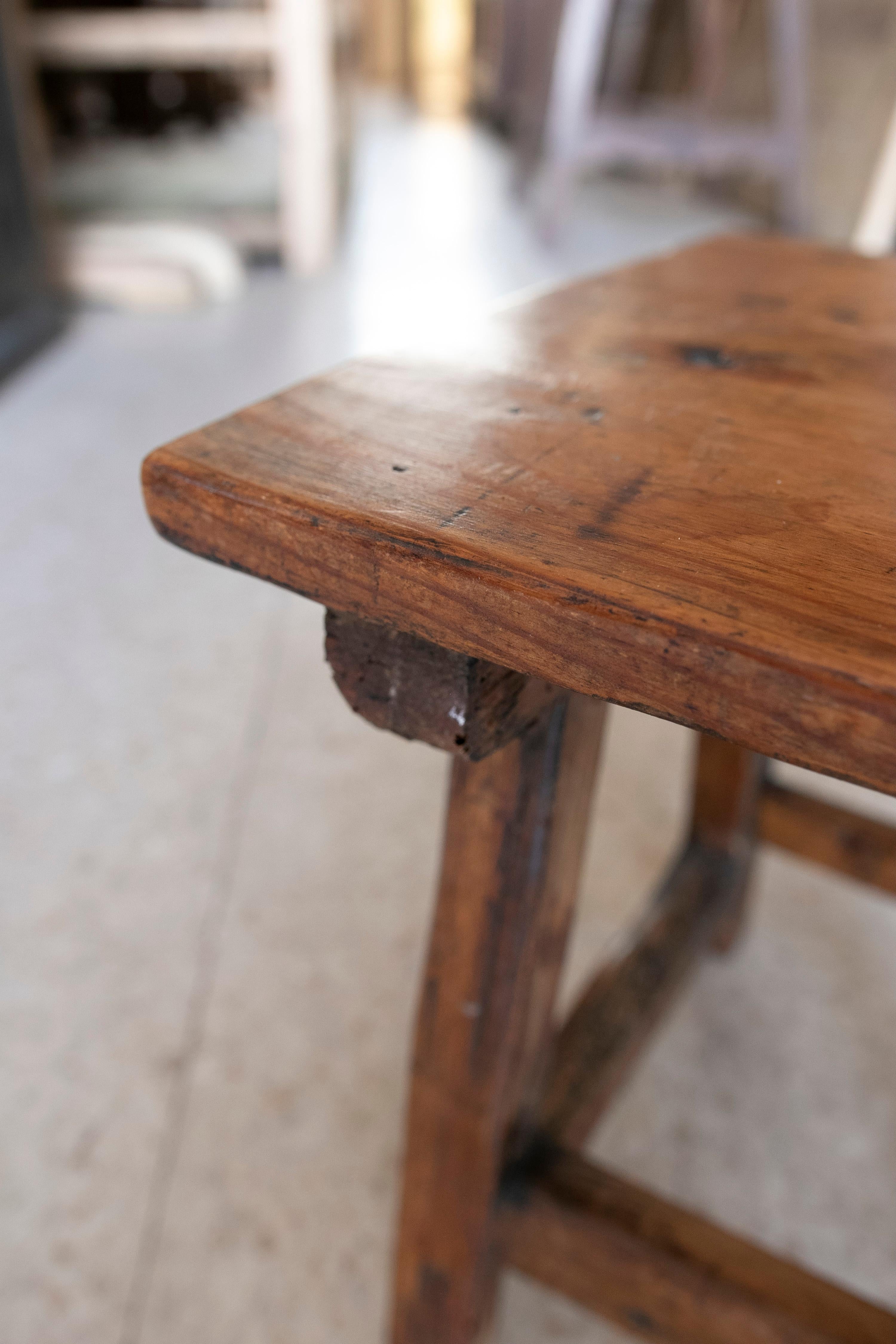 Spanish Pine Side Table For Sale 5