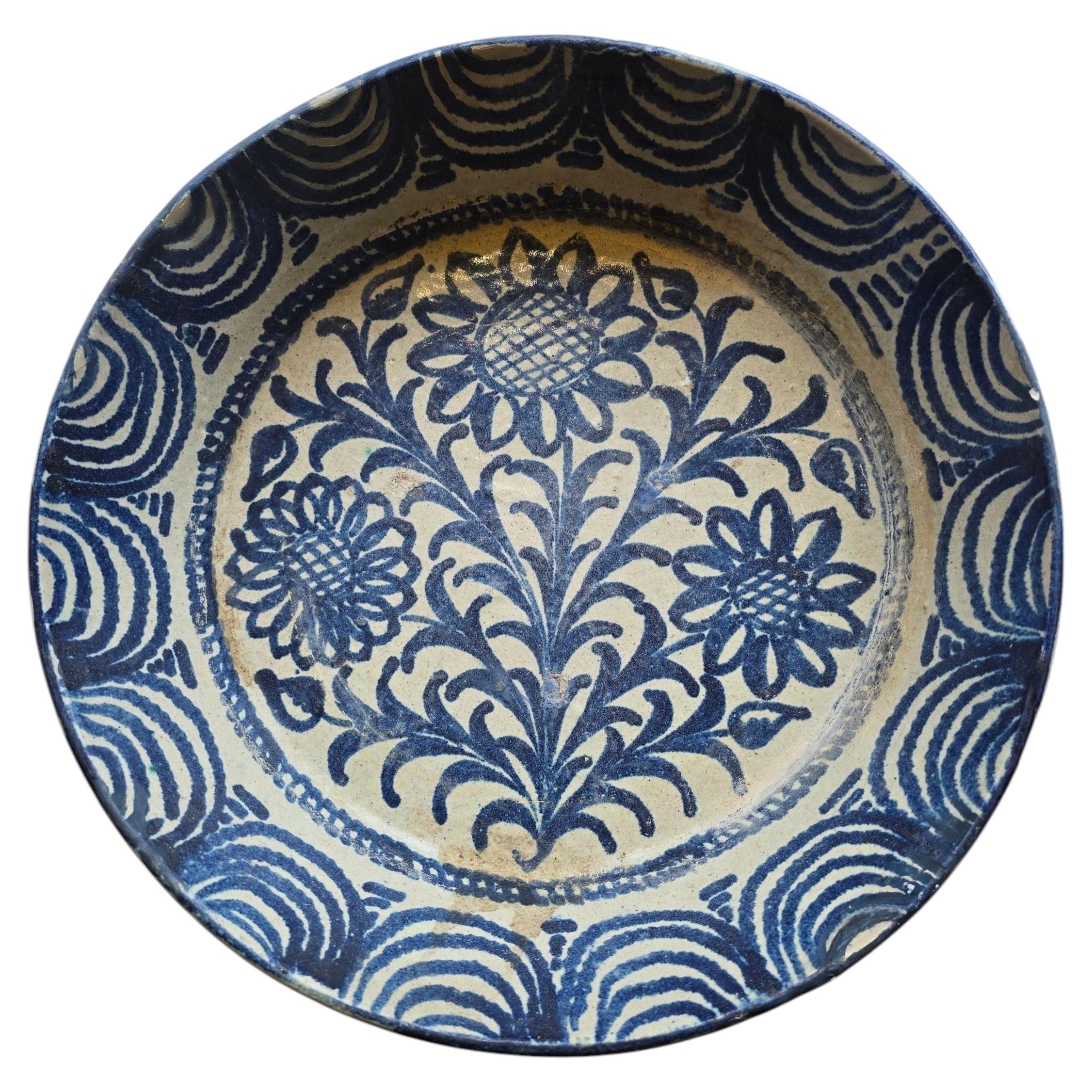 Spanish Pottery Bowl 19th Century