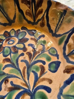 Volkstümliche spanische Keramikschale aus Granada 19.