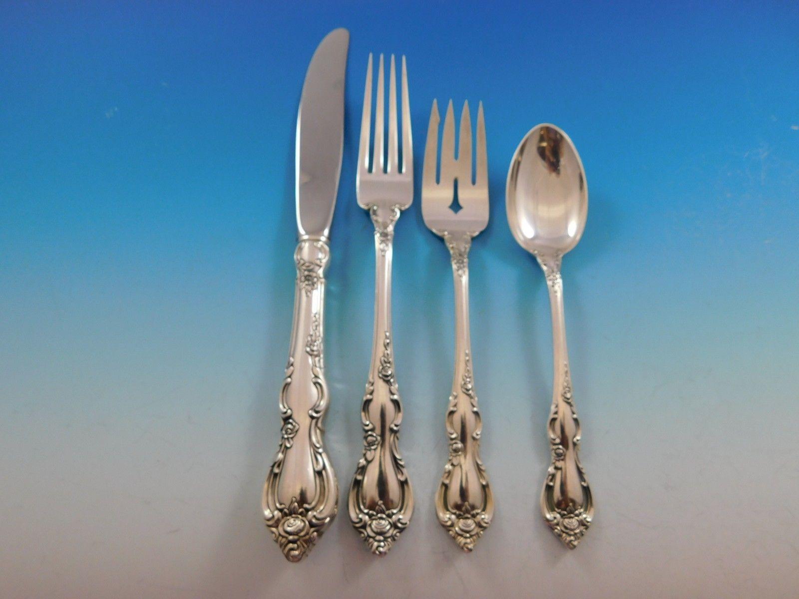 Baroque Spanish Provincial by Towle Sterling Silver Flatware Set 12 Service 89 Pieces