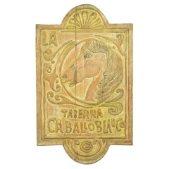 Placa mural provincial española con cabeza de caballo Placa mural provincial española con cabeza de caballo