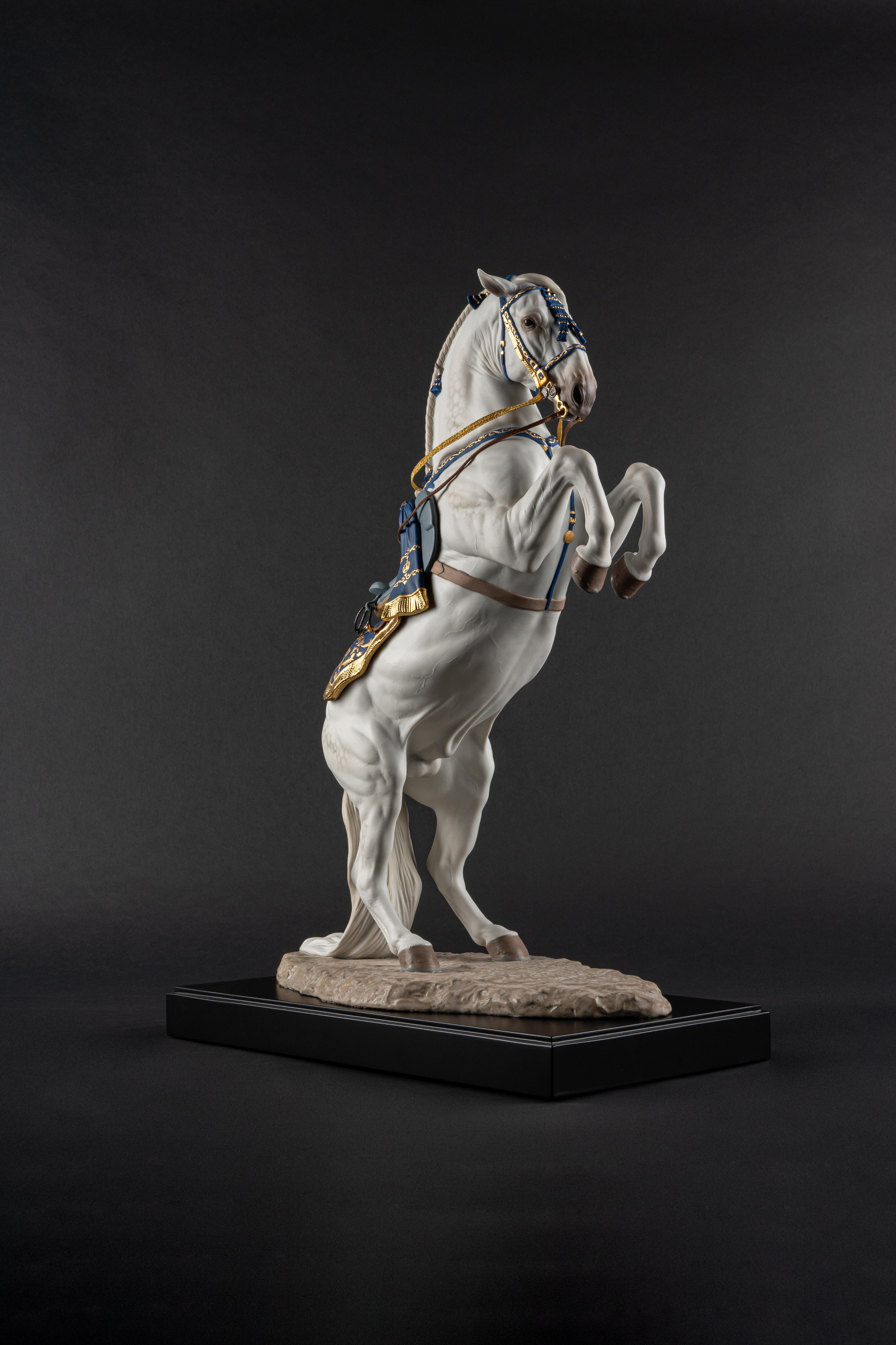 Hand-Crafted Spanish Pure Breed Sculpture, Haute École, Limited Edition For Sale