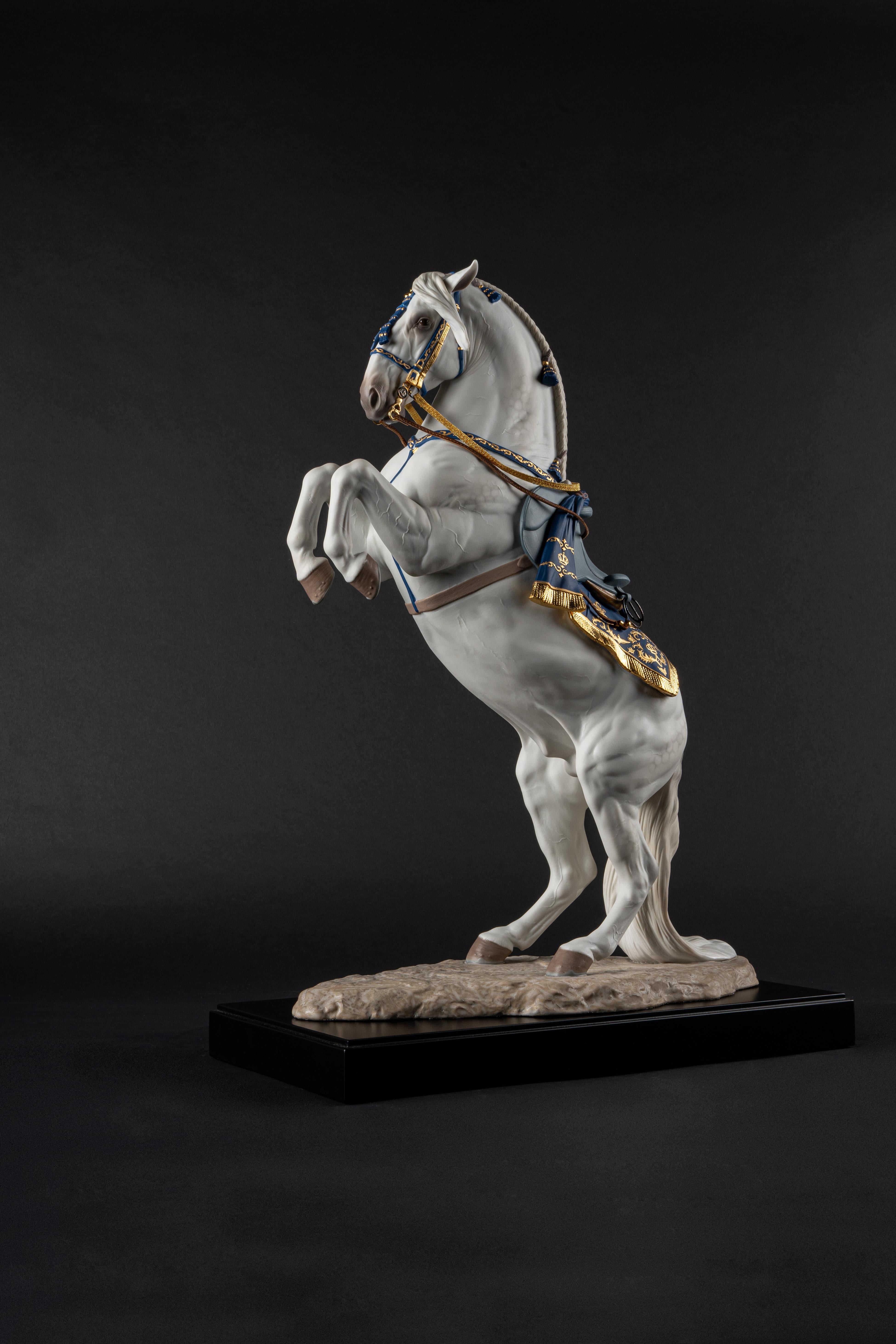 Spanish Pure Breed Sculpture, Haute École, Limited Edition For Sale 2