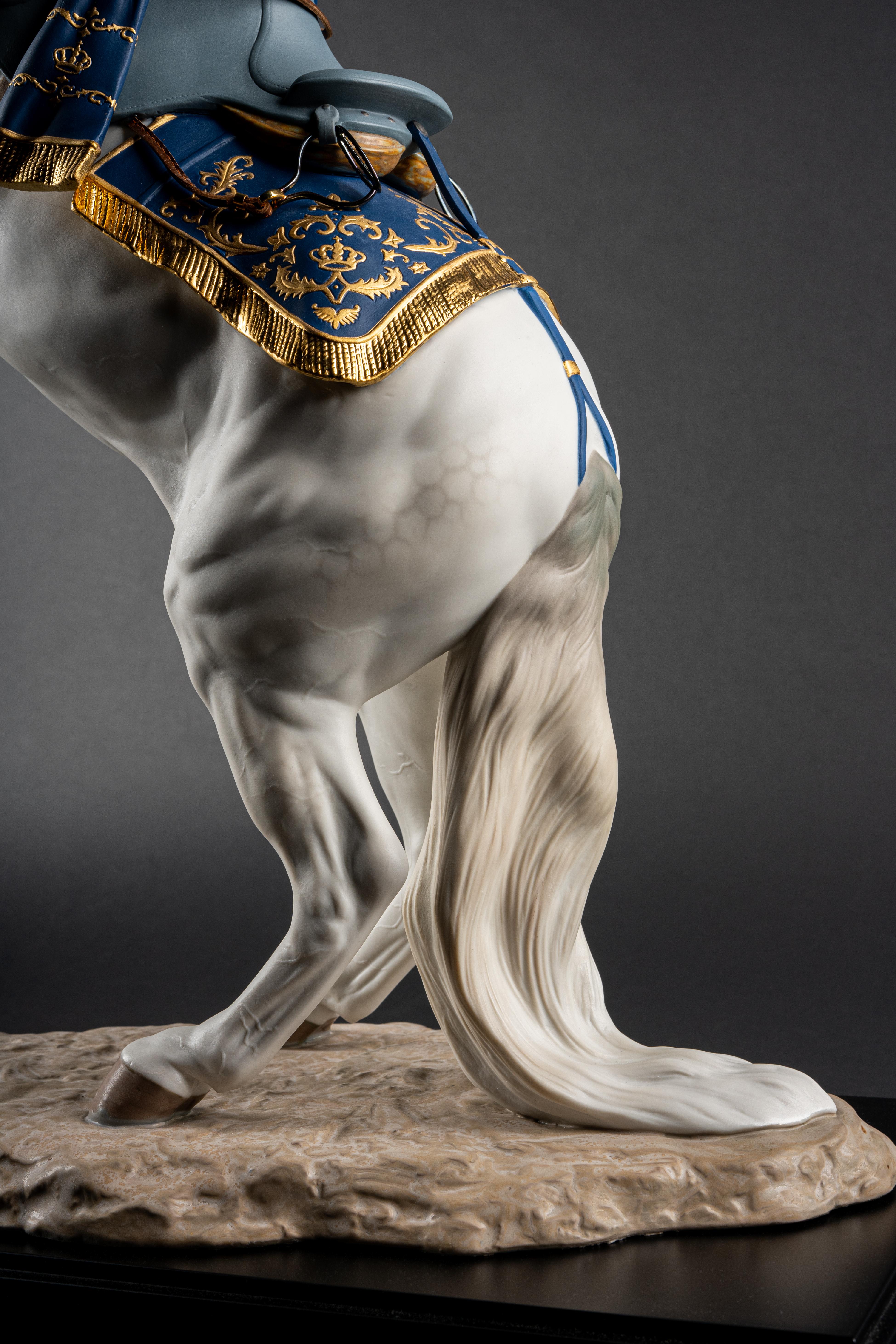 Spanish Pure Breed Sculpture, Haute École, Limited Edition For Sale 4