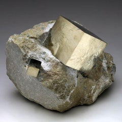 Spanish Pyrite Cubes on Basalt Matrix