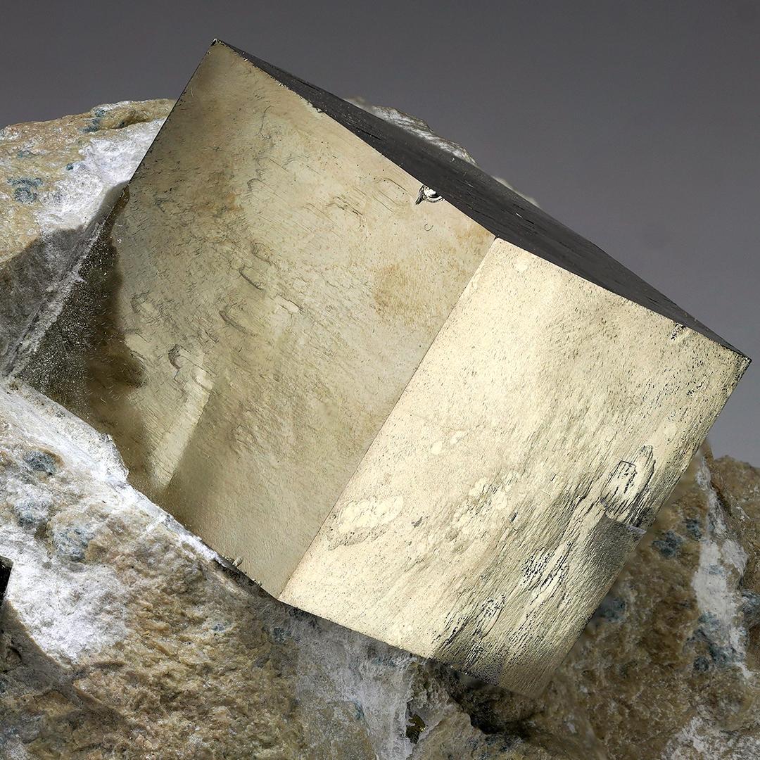 Spanish Pyrite Cubes on Basalt Matrix For Sale 1