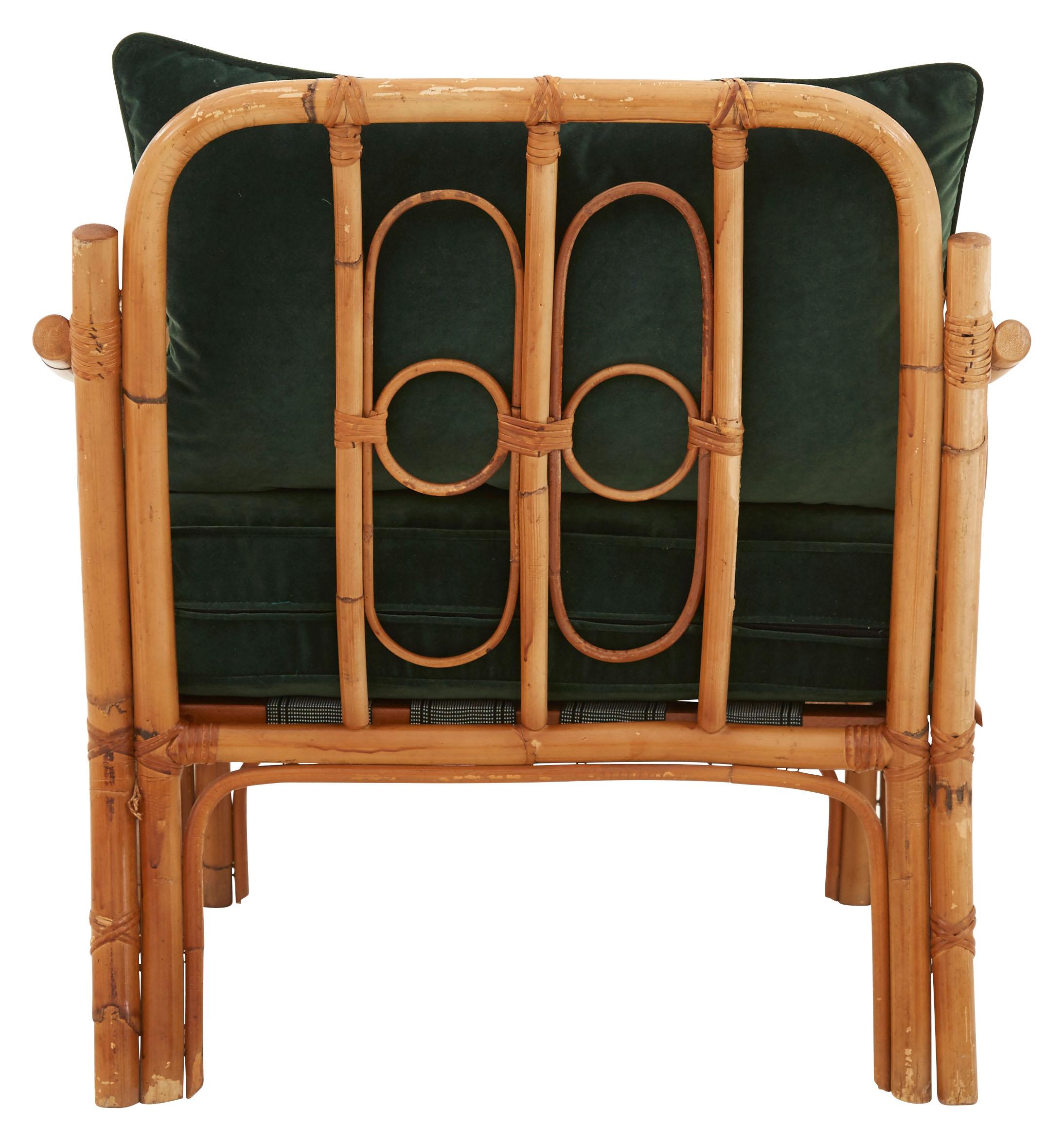 rattan armchair with cushion