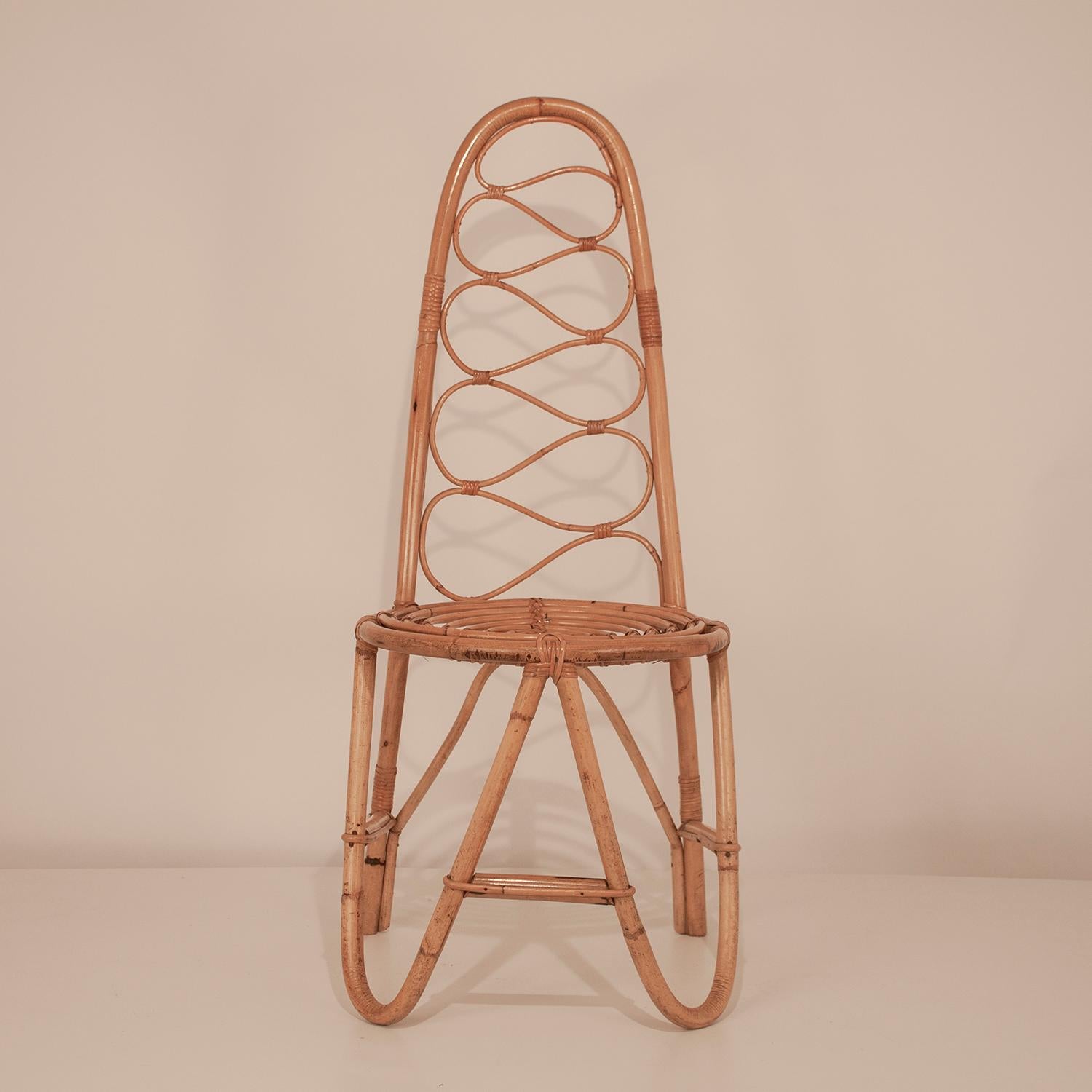 Rattan chair, Spain, 1960s.