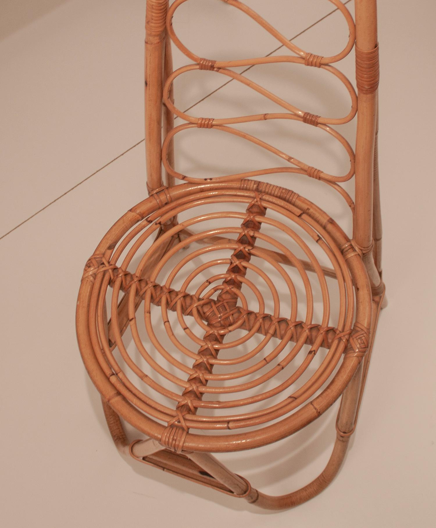 Spanish Rattan Chair, 1960s 3