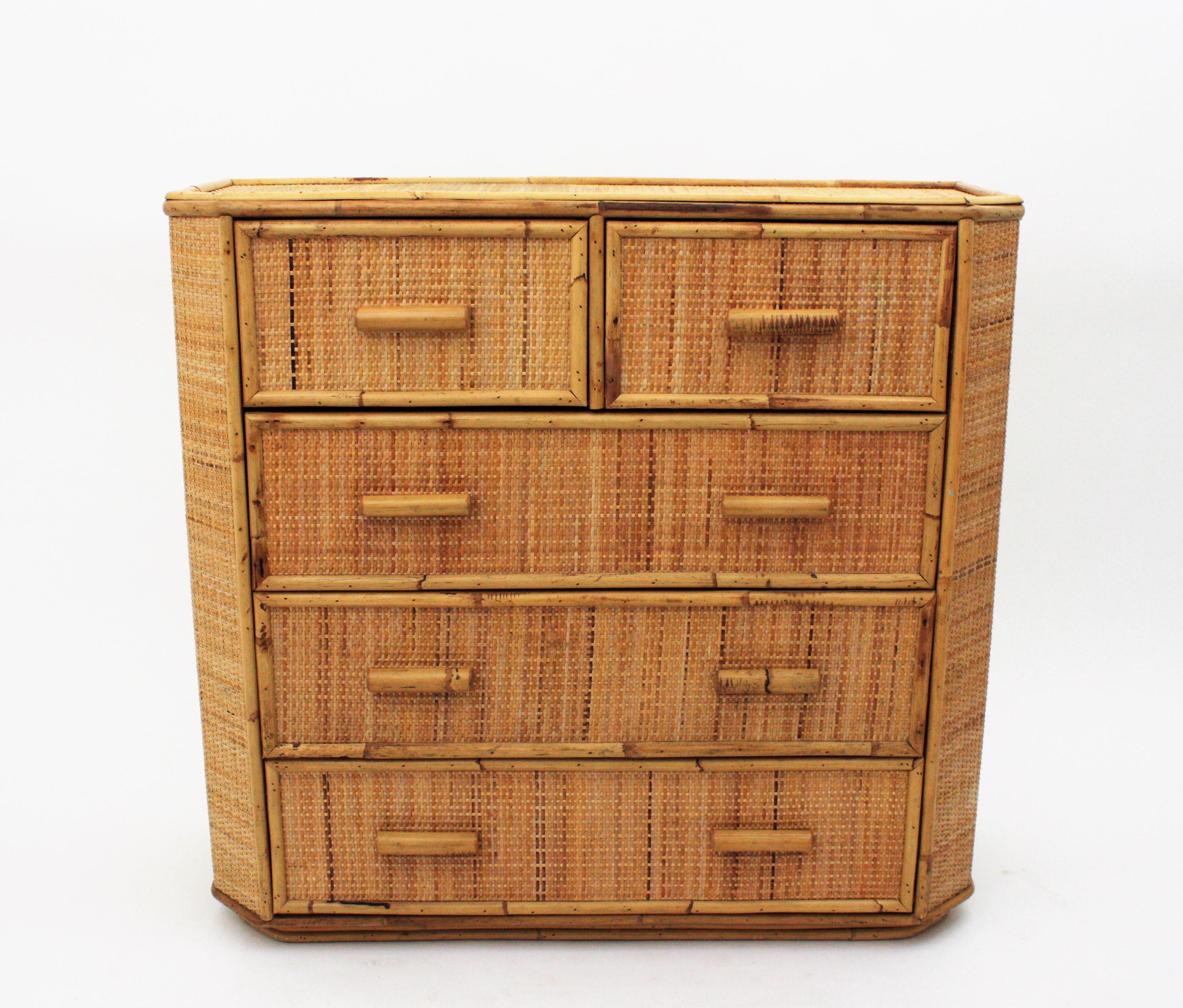 small wicker drawers