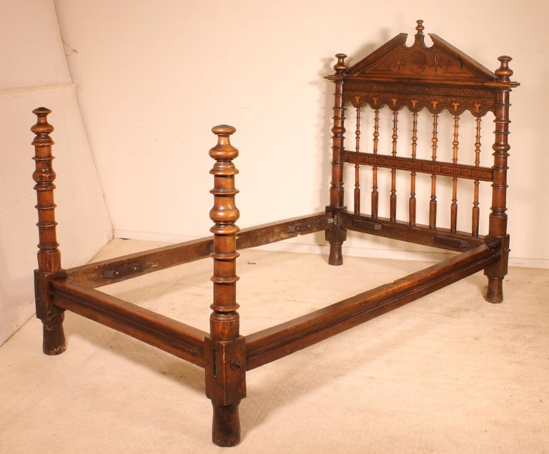 Spanish Renaissance Bed 16th Century in WalnutCastile For Sale at 1stdibs