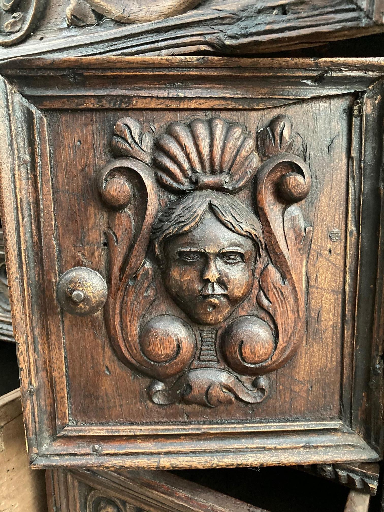 Spanish Renaissance Carved Walnut Cassone or Trunk, 19th Century For Sale 8