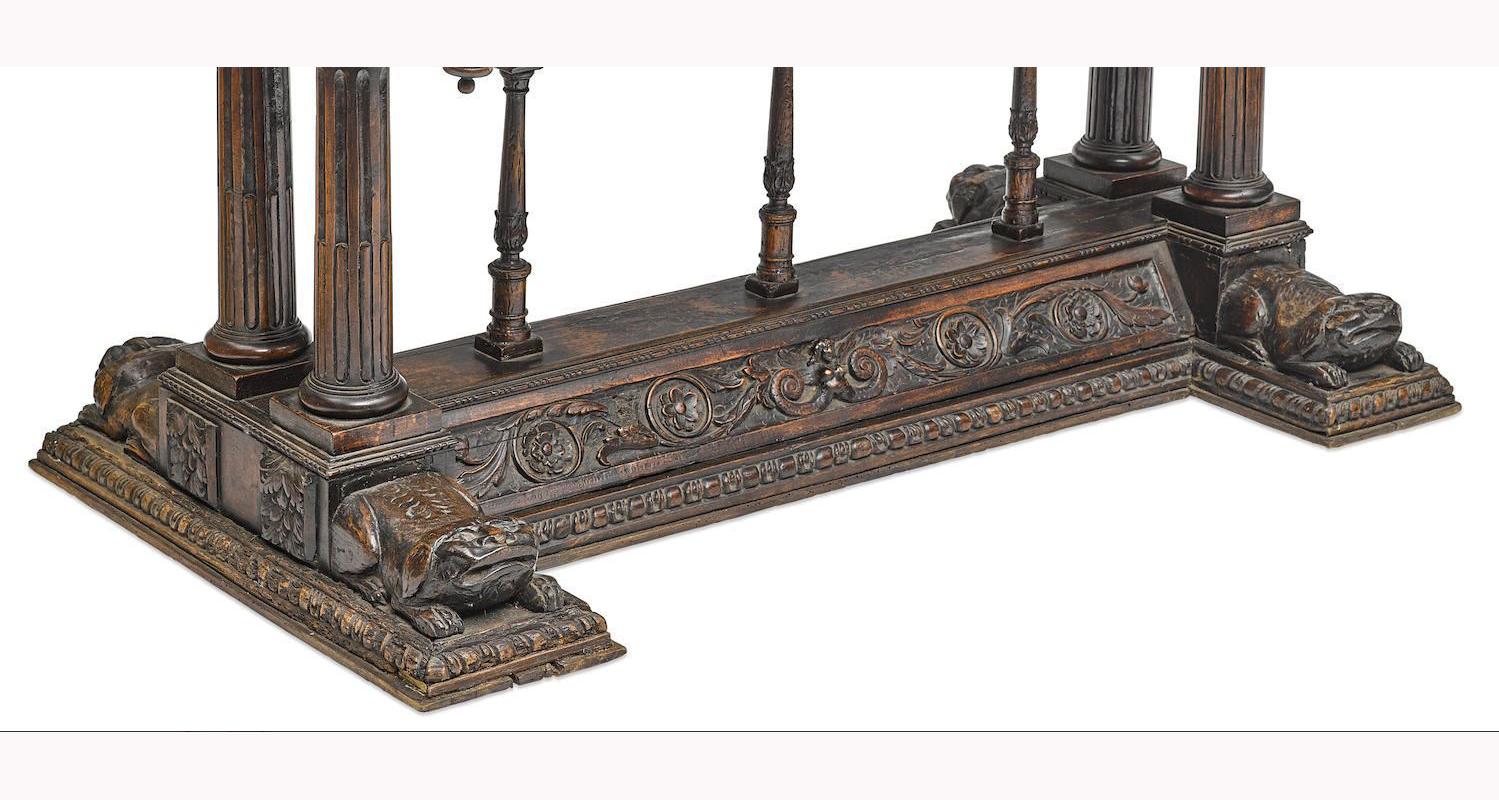 Spanish Renaissance Carved Walnut Table, 17th Century and Later 3