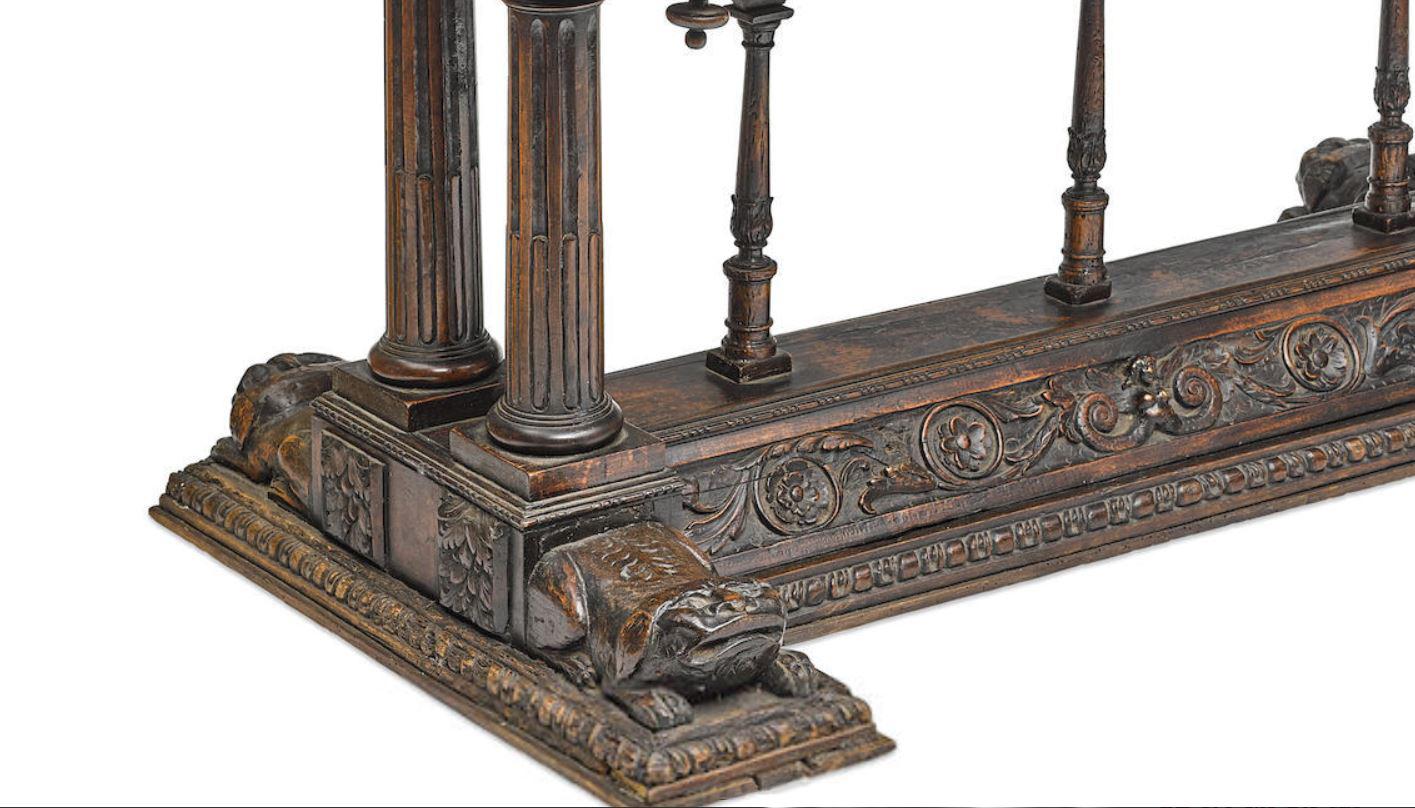 Spanish Renaissance Carved Walnut Table, 17th Century and Later 1
