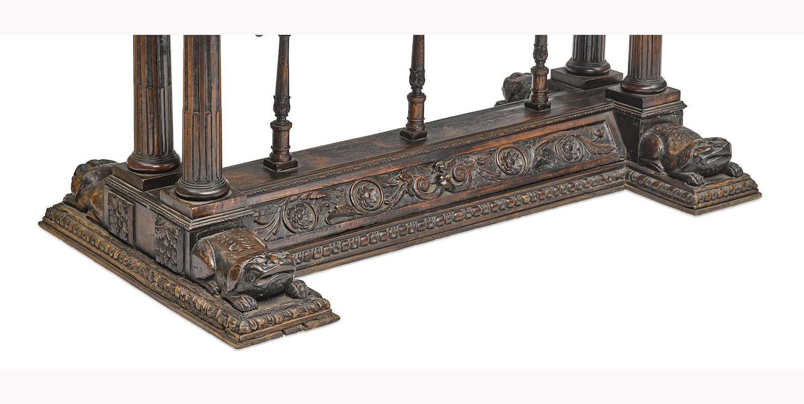 Spanish Renaissance Carved Walnut Table, 17th Century and Later 2