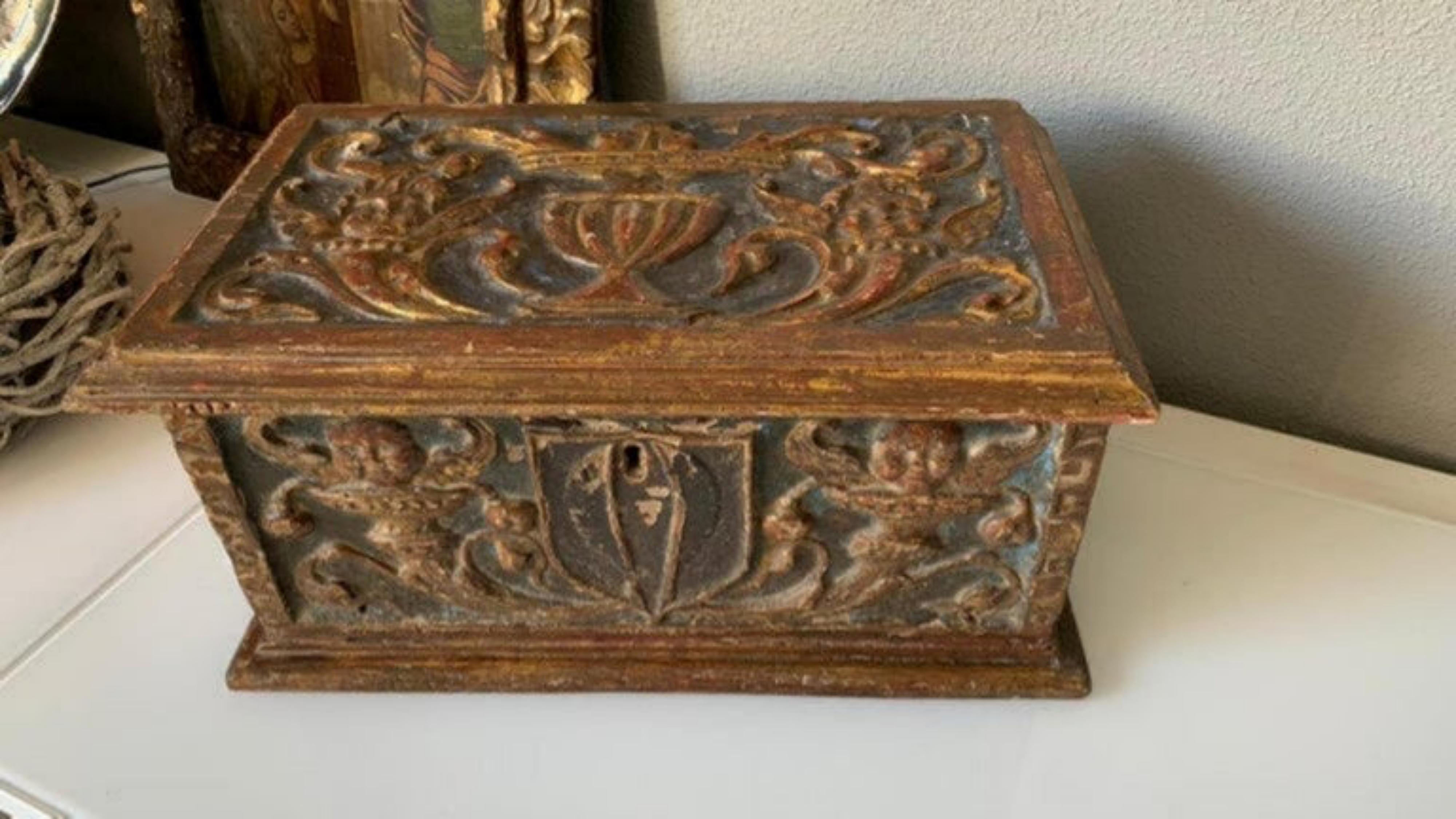 Hand-Crafted Spanish Renaissance Casket of the 16th Century For Sale