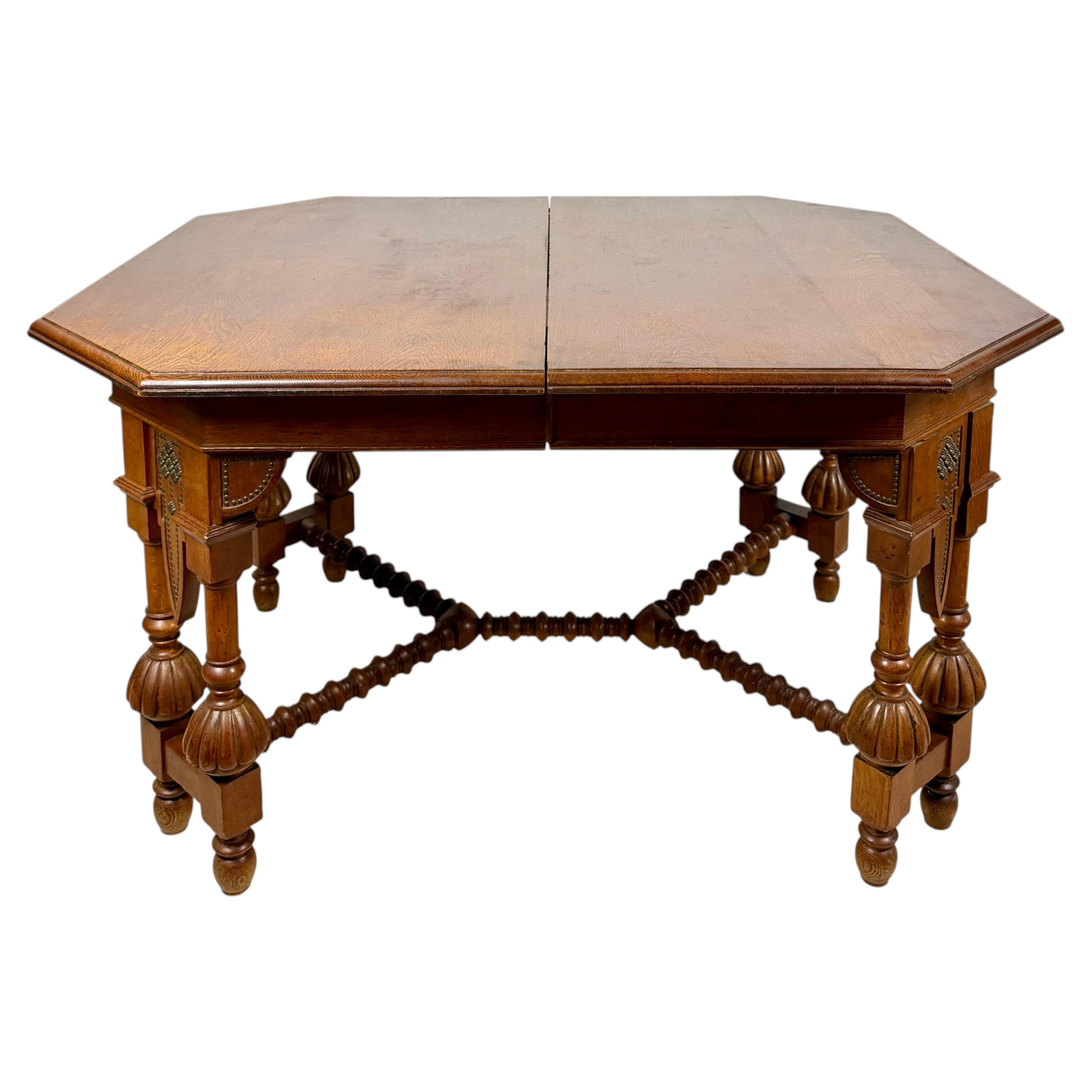 Spanish Renaissance Revival Dining Table, 20th Century For Sale