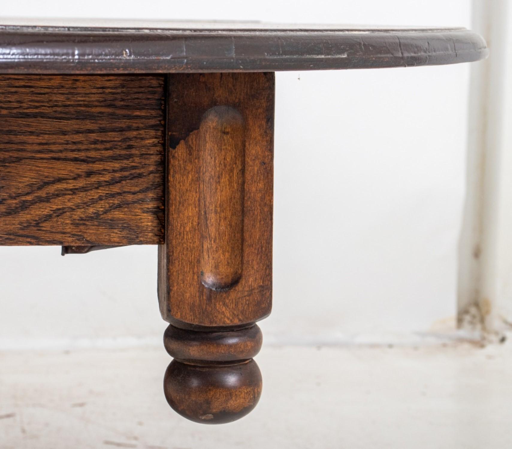 Spanish Renaissance Revival Oak Dining Table In Good Condition For Sale In New York, NY