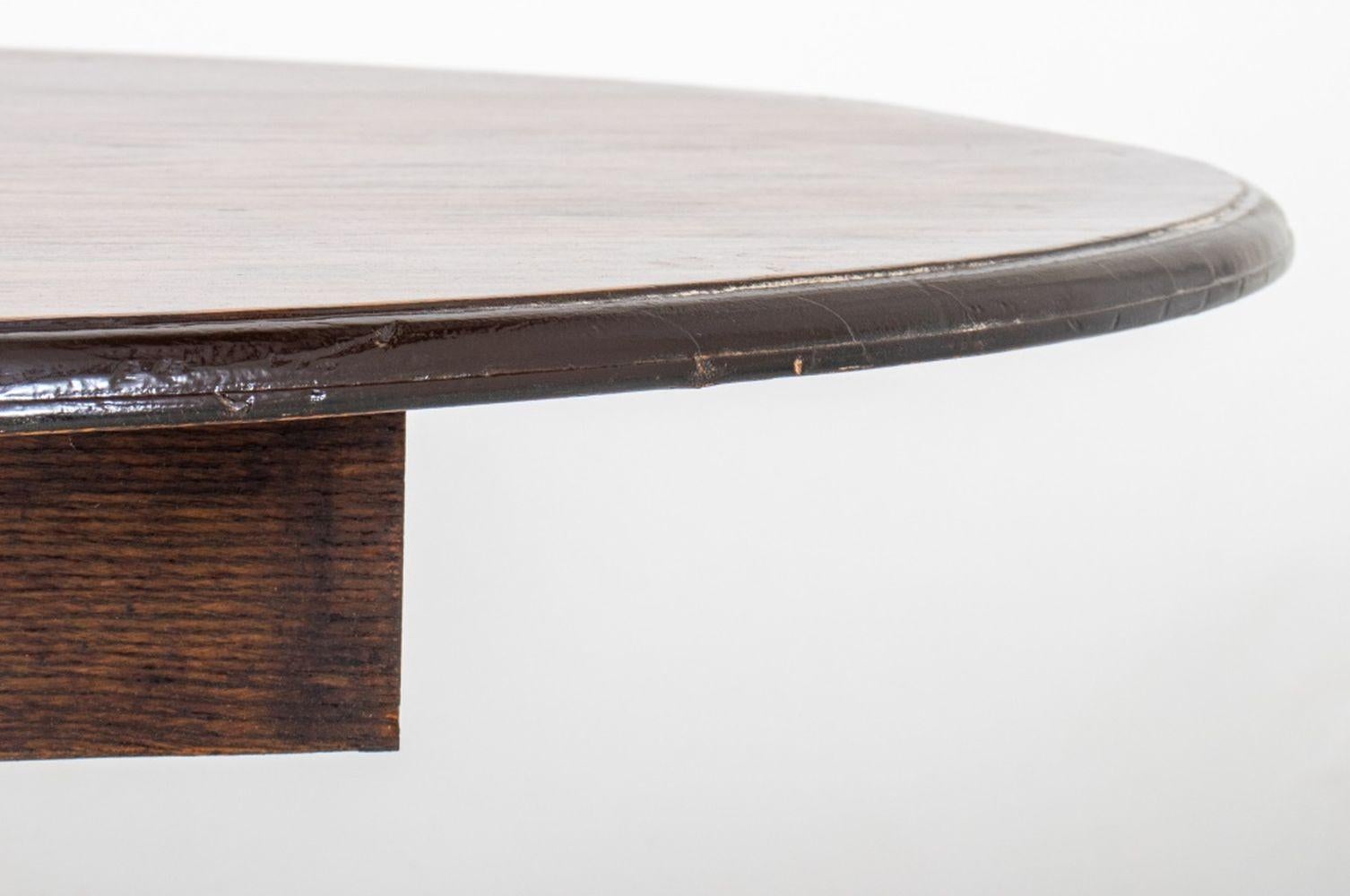 Spanish Renaissance Revival Oak Dining Table In Good Condition For Sale In Astoria, NY