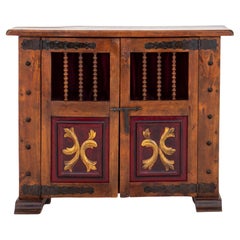 Vintage Spanish Renaissance Revival Oak Side Cabinet