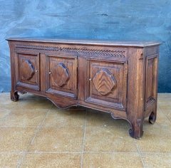 Spanish Renaissance Revival Oak Sideboard with Three Doors, 1930s