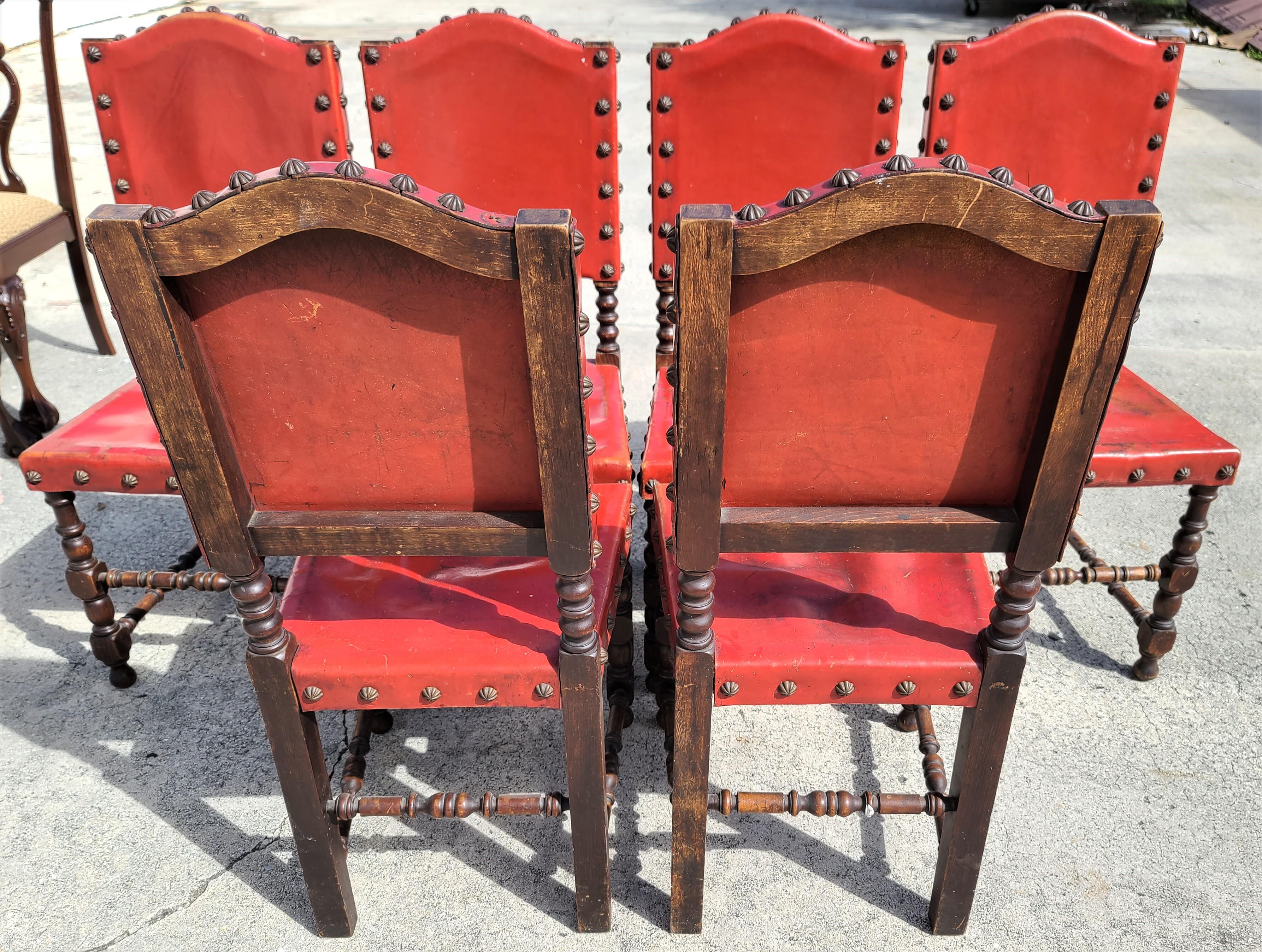 red leather dining room chairs