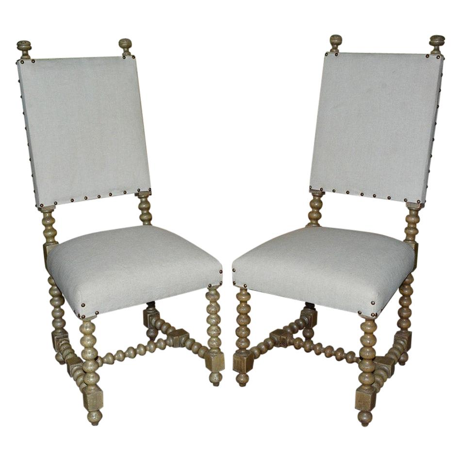 Spanish Renaissance Revival Side Chairs