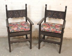 Spanish Renaissance Style Arm Chairs