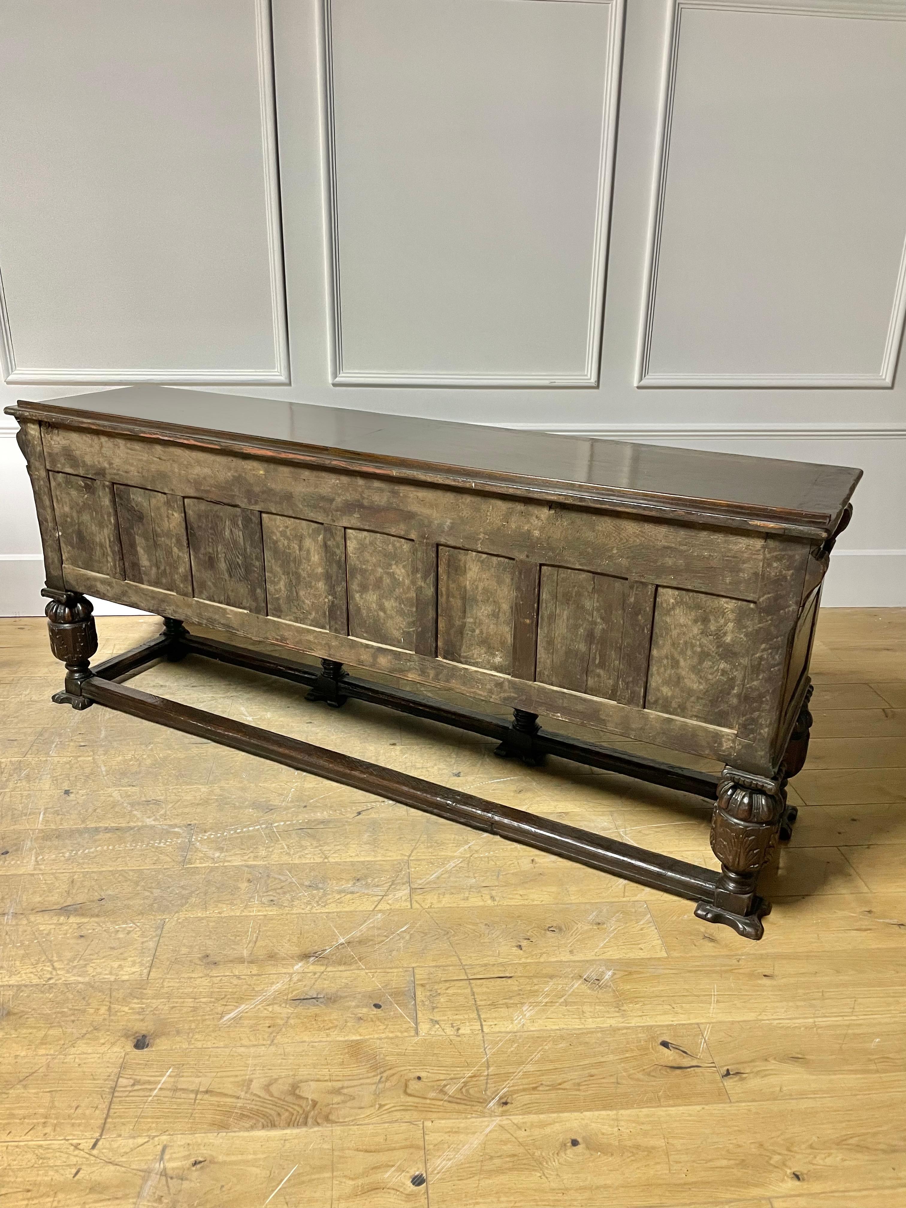 Spanish renaissance style oak sideboard / dresser base / server 14