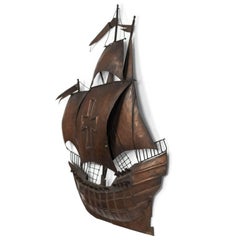 Spanish Renaissance Style Ship Wall Plaque