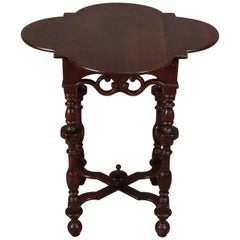 Spanish Revival 1920s Side Table with Scalloped Top