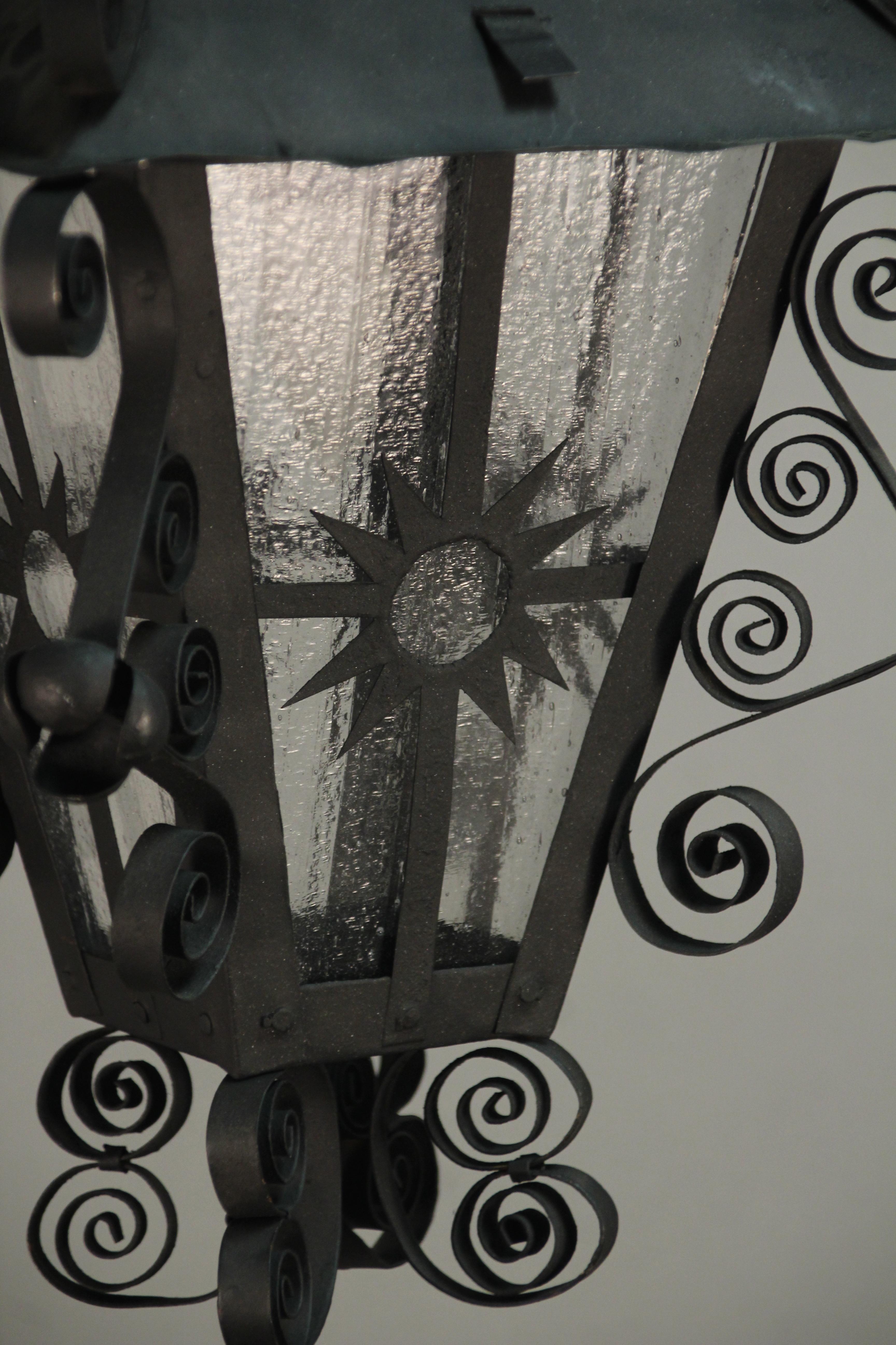 North American Spanish Revival 1930s Hanging Lantern