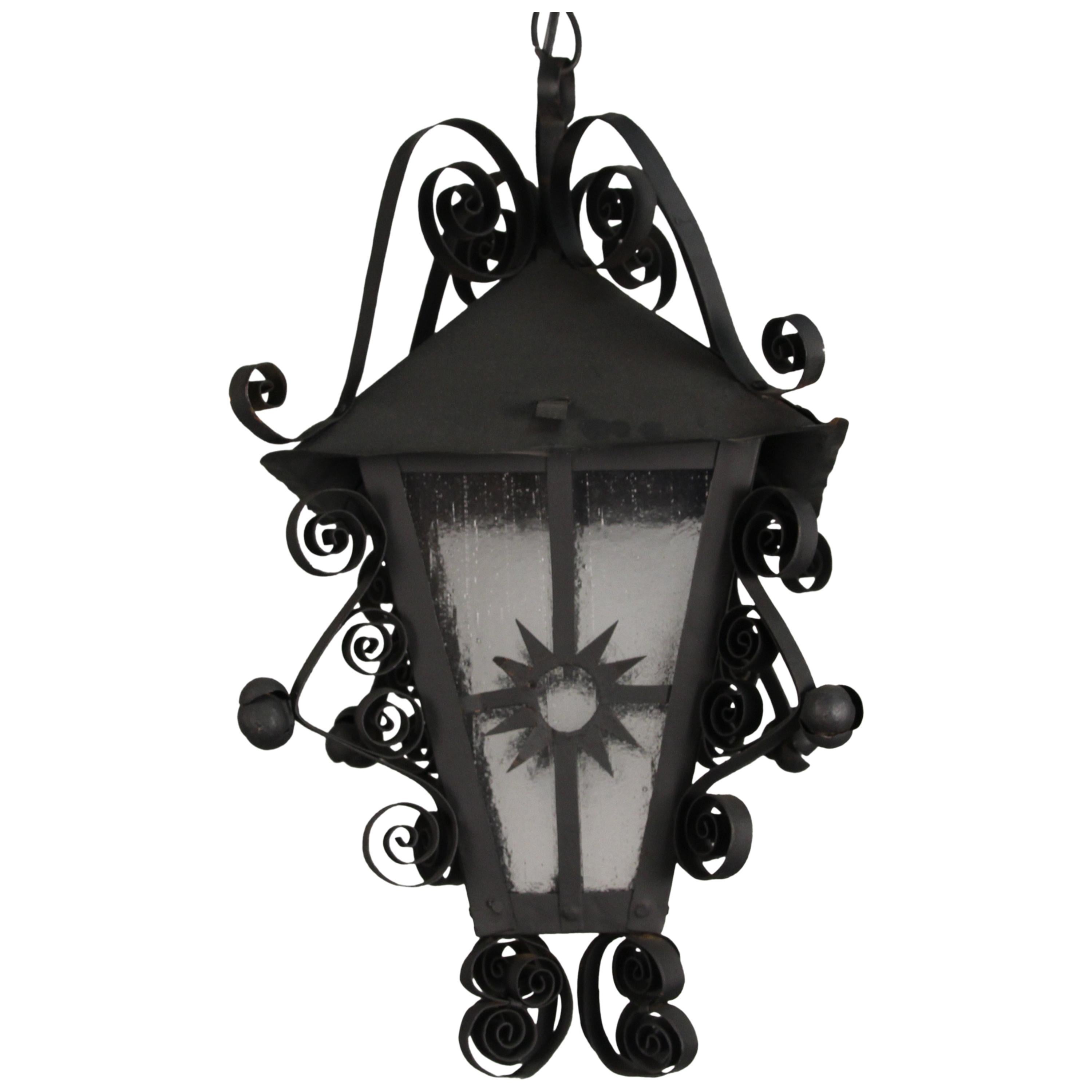 Spanish Revival 1930s Hanging Lantern