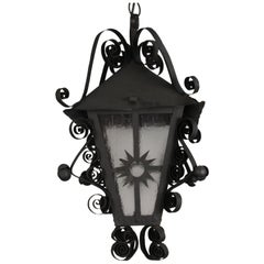 Vintage Spanish Revival 1930s Hanging Lantern