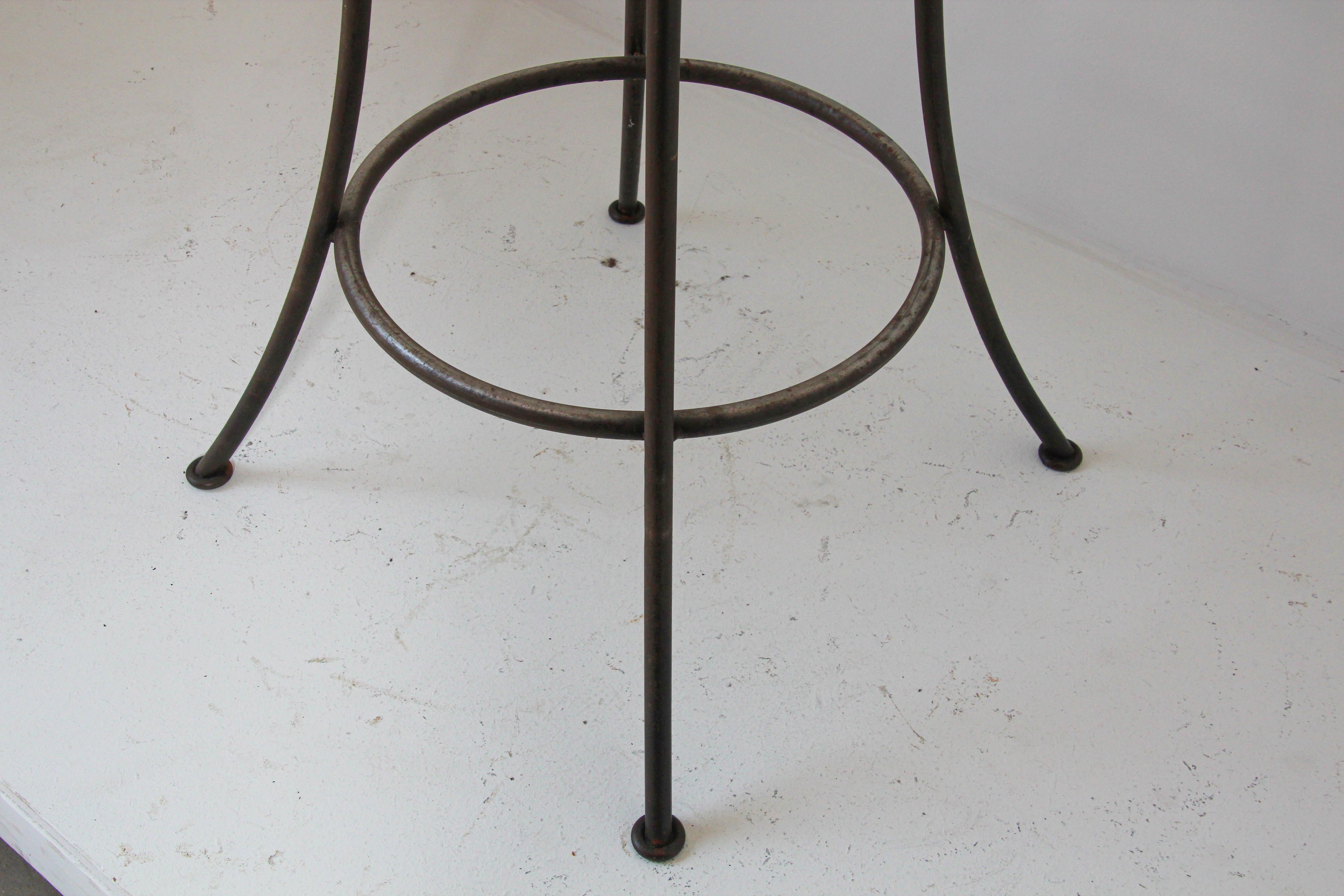 Forged Spanish Revival Bar Table Wrought Iron Base For Sale