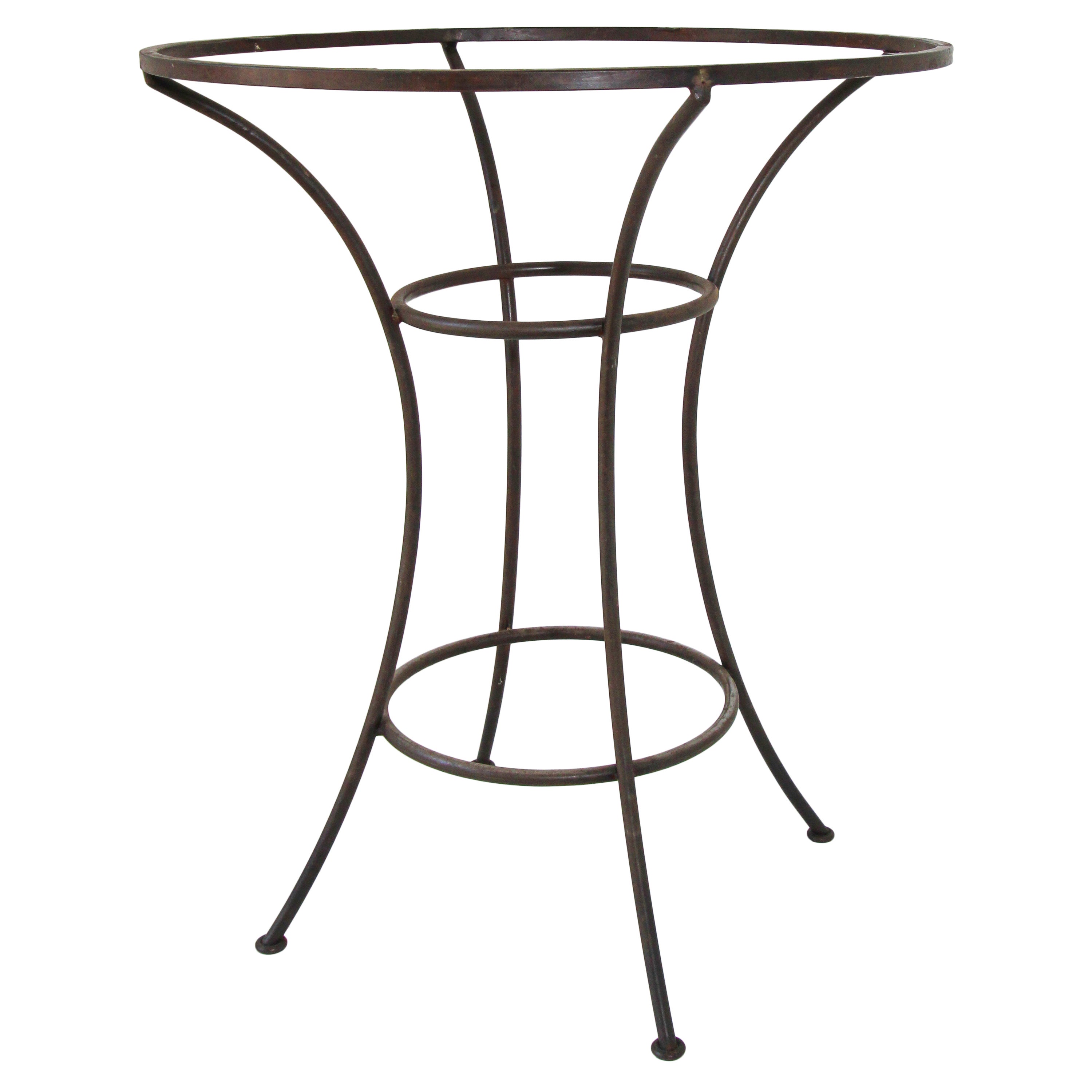 Spanish Revival Bar Table Wrought Iron Base