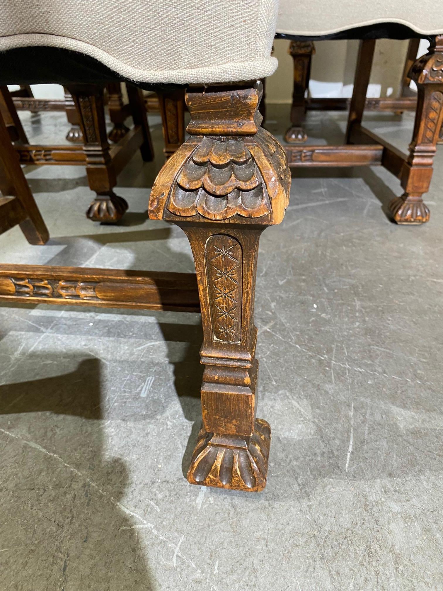 English Spanish Revival Dining Room Chairs Set of 6