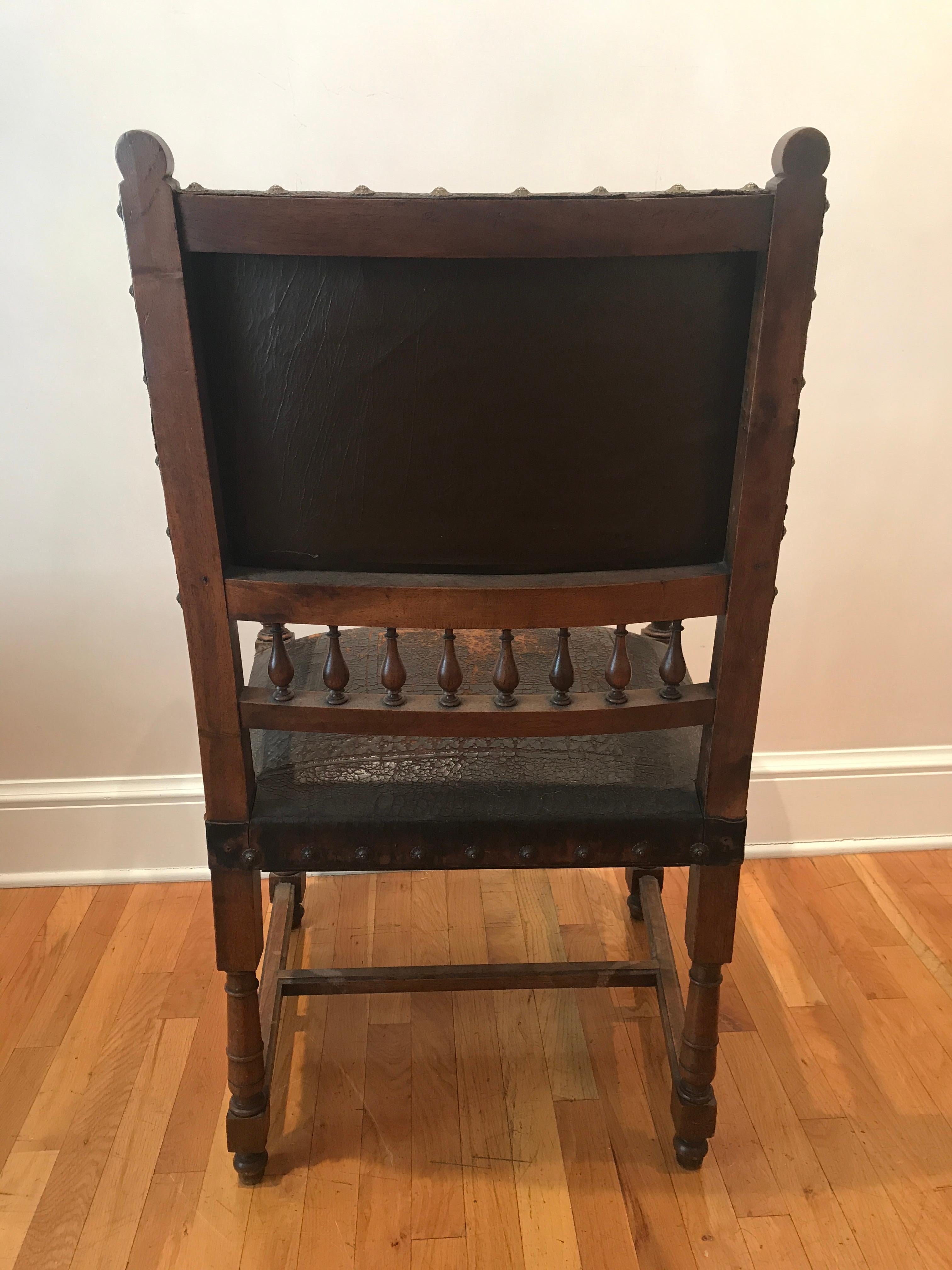 Colonial espagnol Fauteuil Hacienda de la renaissance espagnole en vente