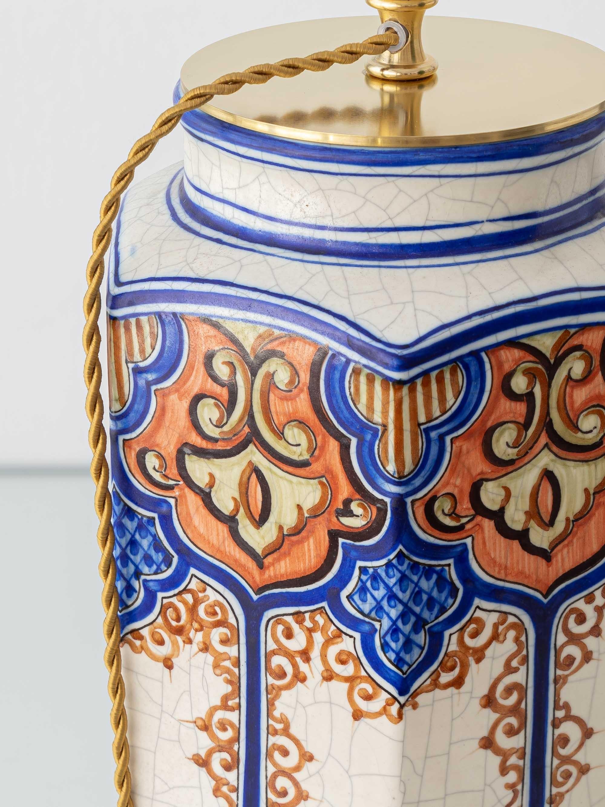 Lampe de table en céramique Benlloch Manises, néo-espagnole, milieu du siècle dernier Bon état - En vente à AMSTERDAM, NL
