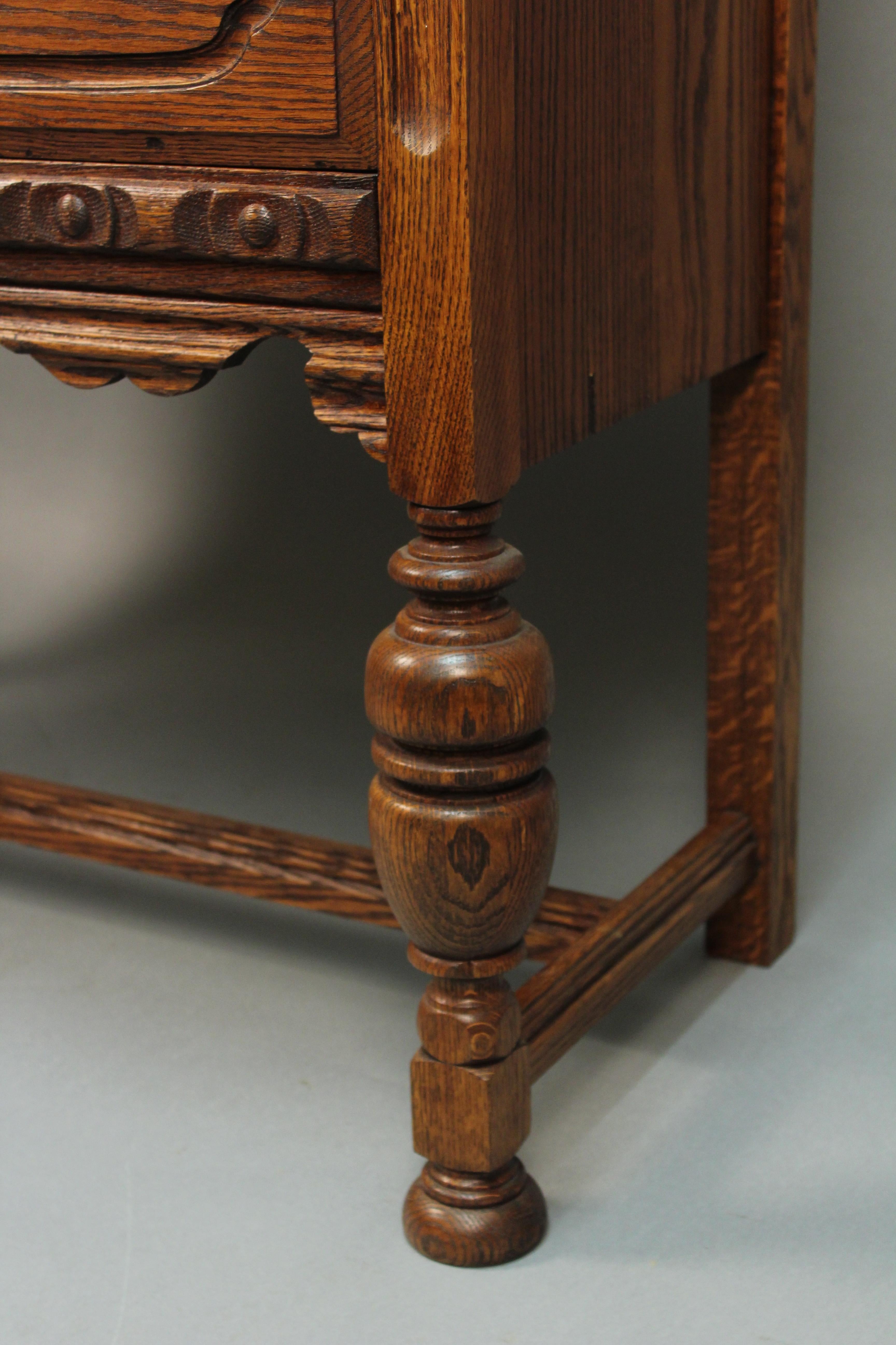 Spanish Revival Oak Cabinet, circa 1920s For Sale 4