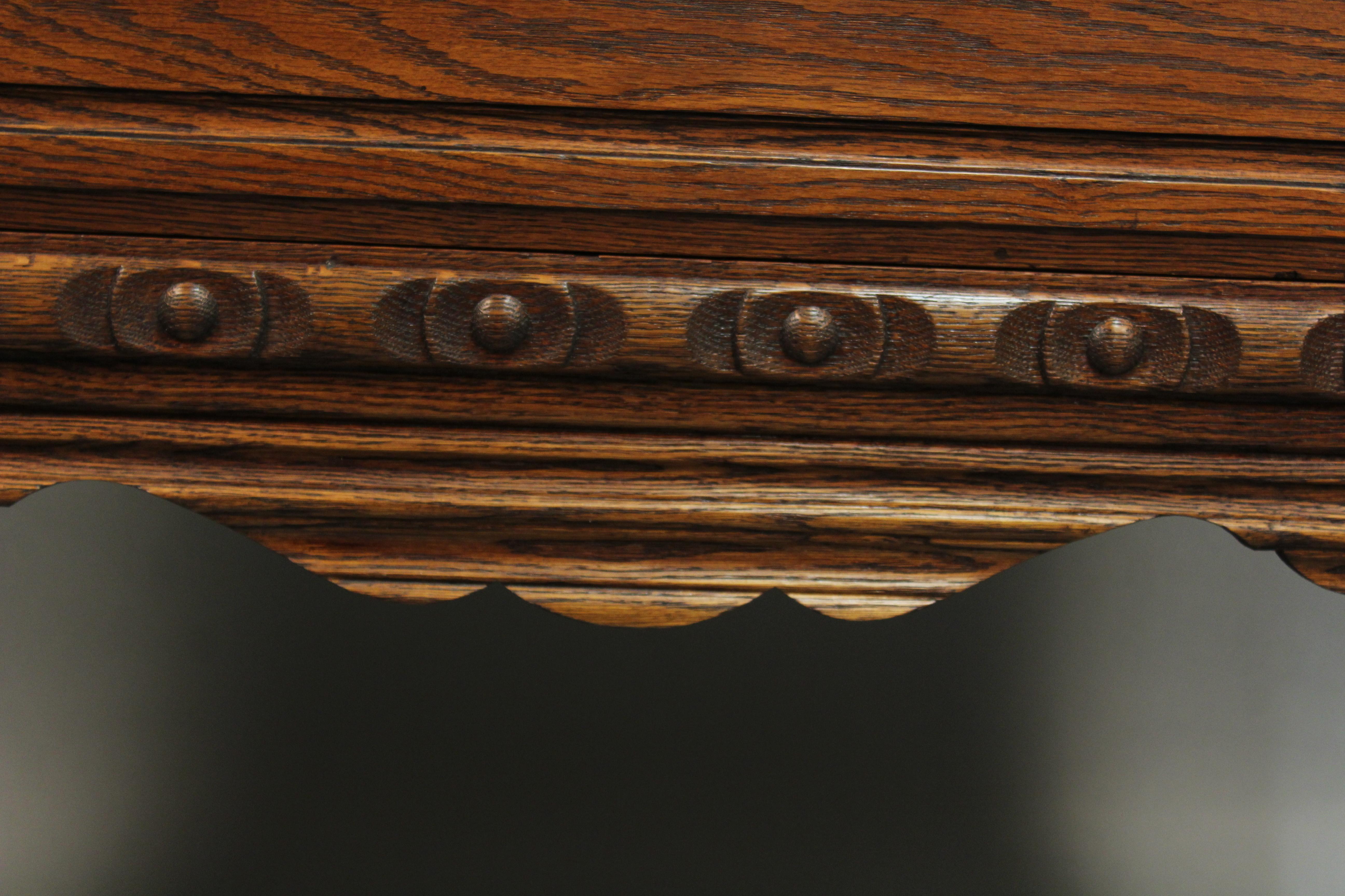 Spanish Revival Oak Cabinet, circa 1920s For Sale 3