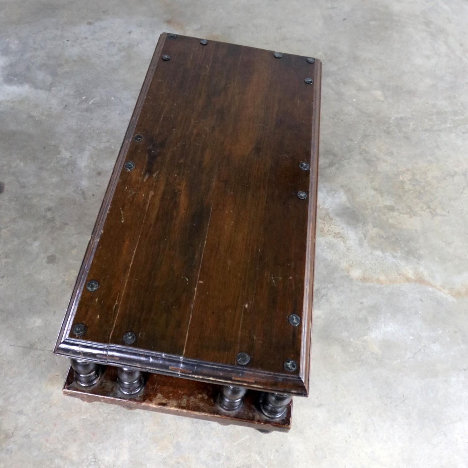 Metal Spanish Revival Style Coffee Table Artes De Mexico Internacionales Attribution