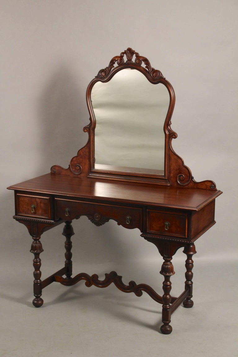 Spanish Revival Vanity with Mirror by Berkey and Gay For Sale at 1stDibs