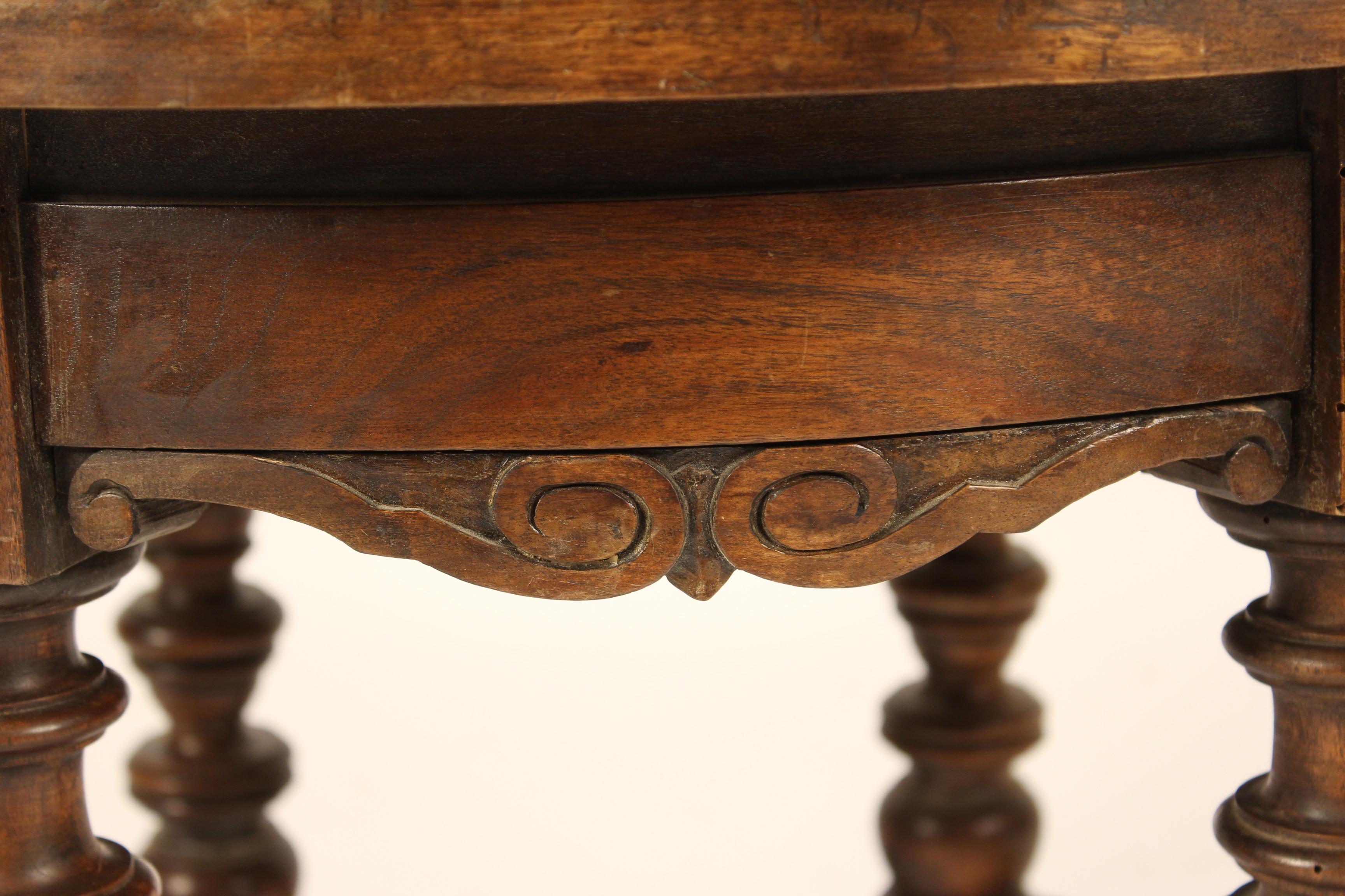 Early 20th Century Spanish Revival Walnut Round Occasional Table