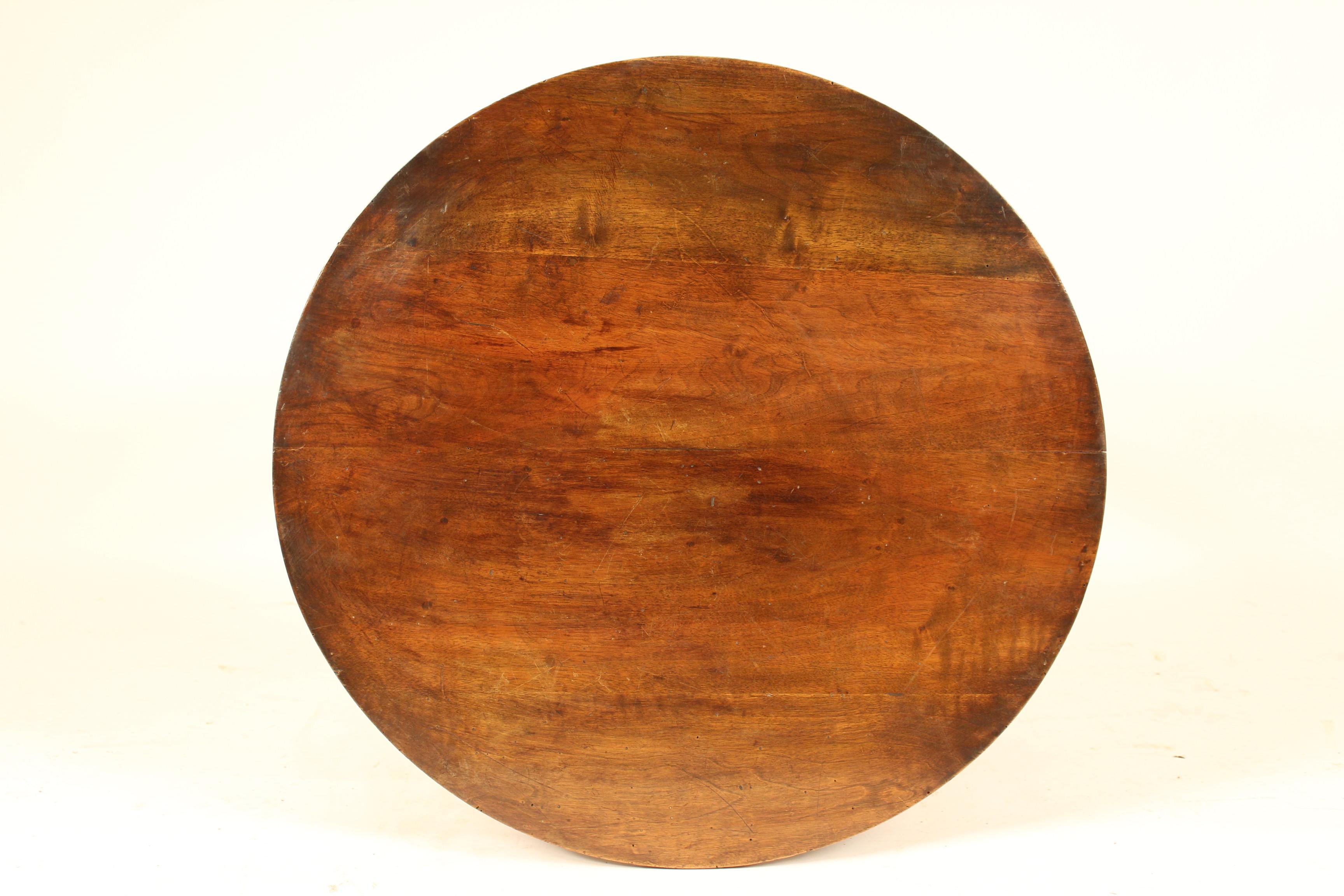 Spanish Revival Walnut Round Occasional Table 2