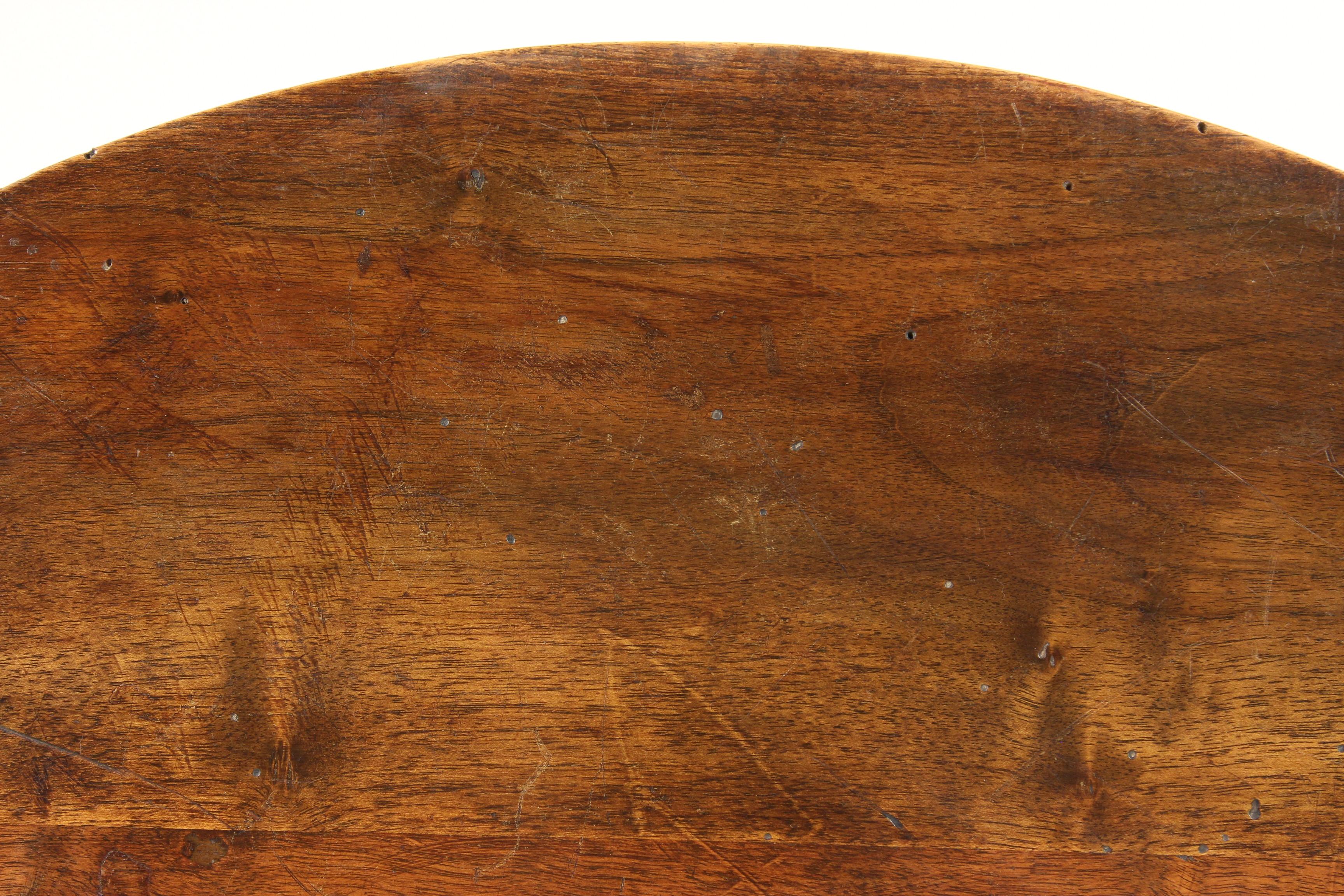 Spanish Revival Walnut Round Occasional Table 3