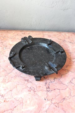 Schmiedeeiserner Aschenbecher / Platte / Ablageschale im spanischen Revival-Stil, 1940er Jahre